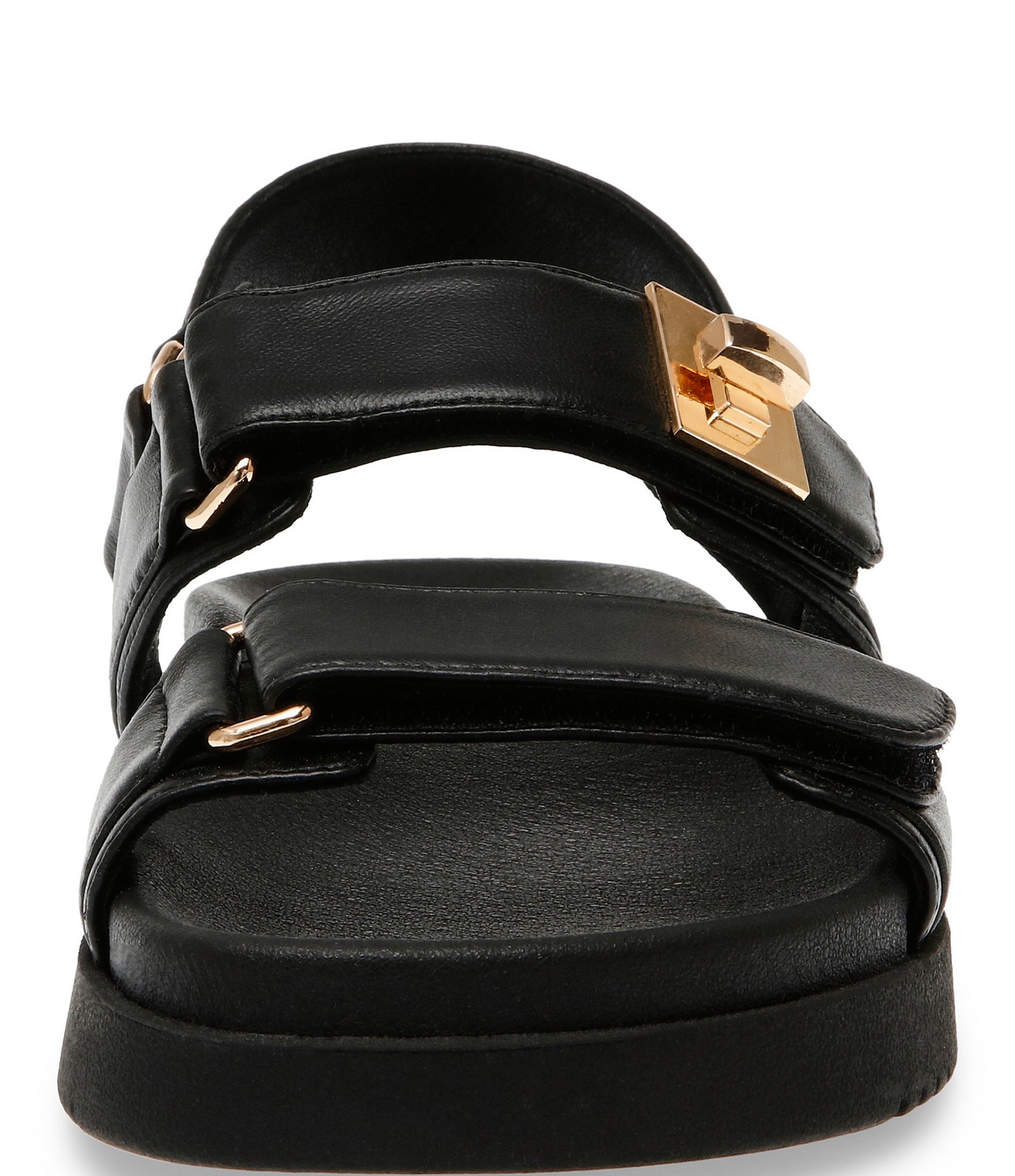 Steve Madden Mona Leather Platform Buckle Detail Dad Sandals