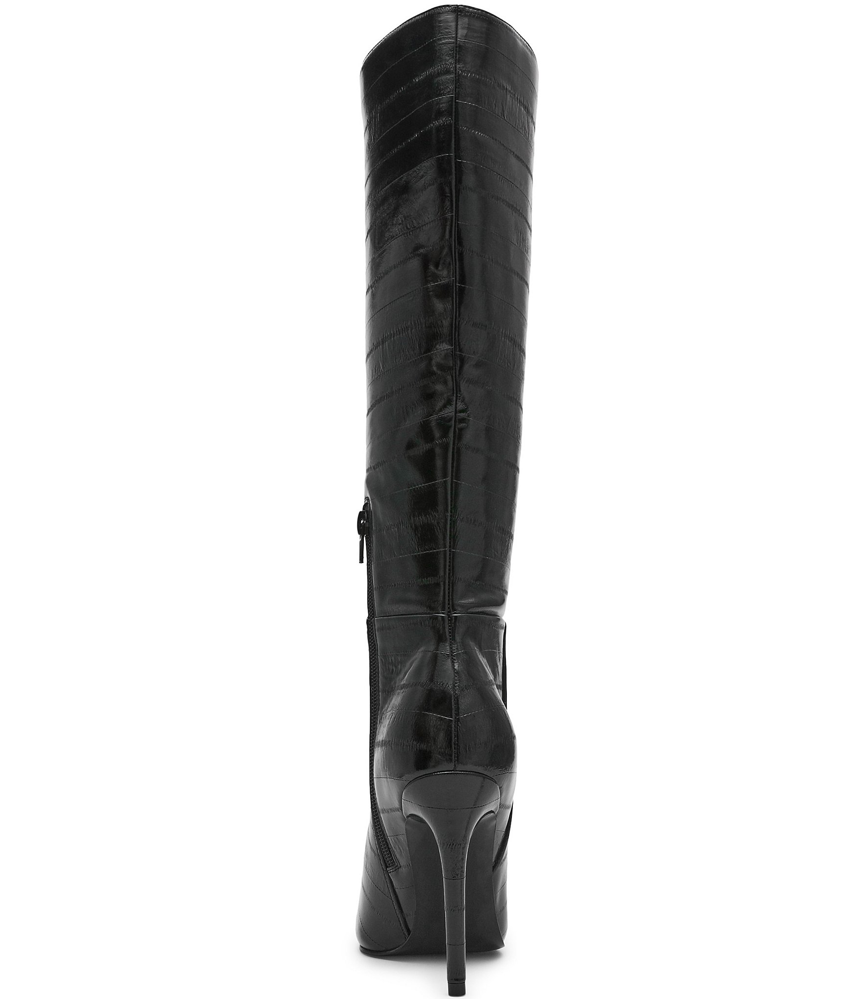 Steve Madden Nitro Eel Print Pointed Toe Stiletto Boots