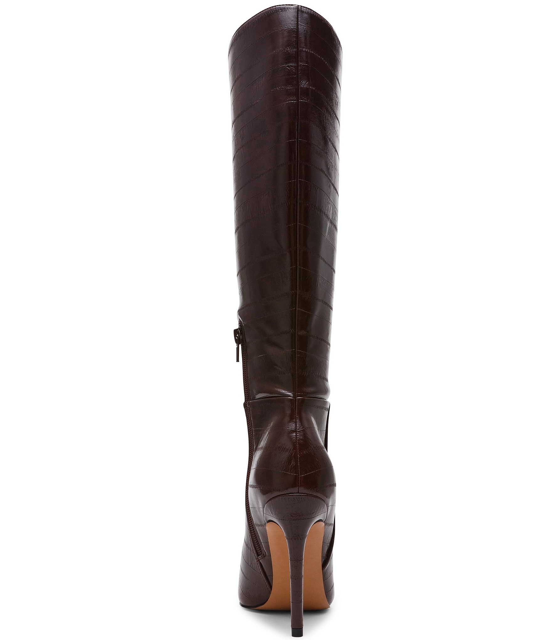 Steve Madden Nitro Eel Print Pointed Toe Stiletto Boots