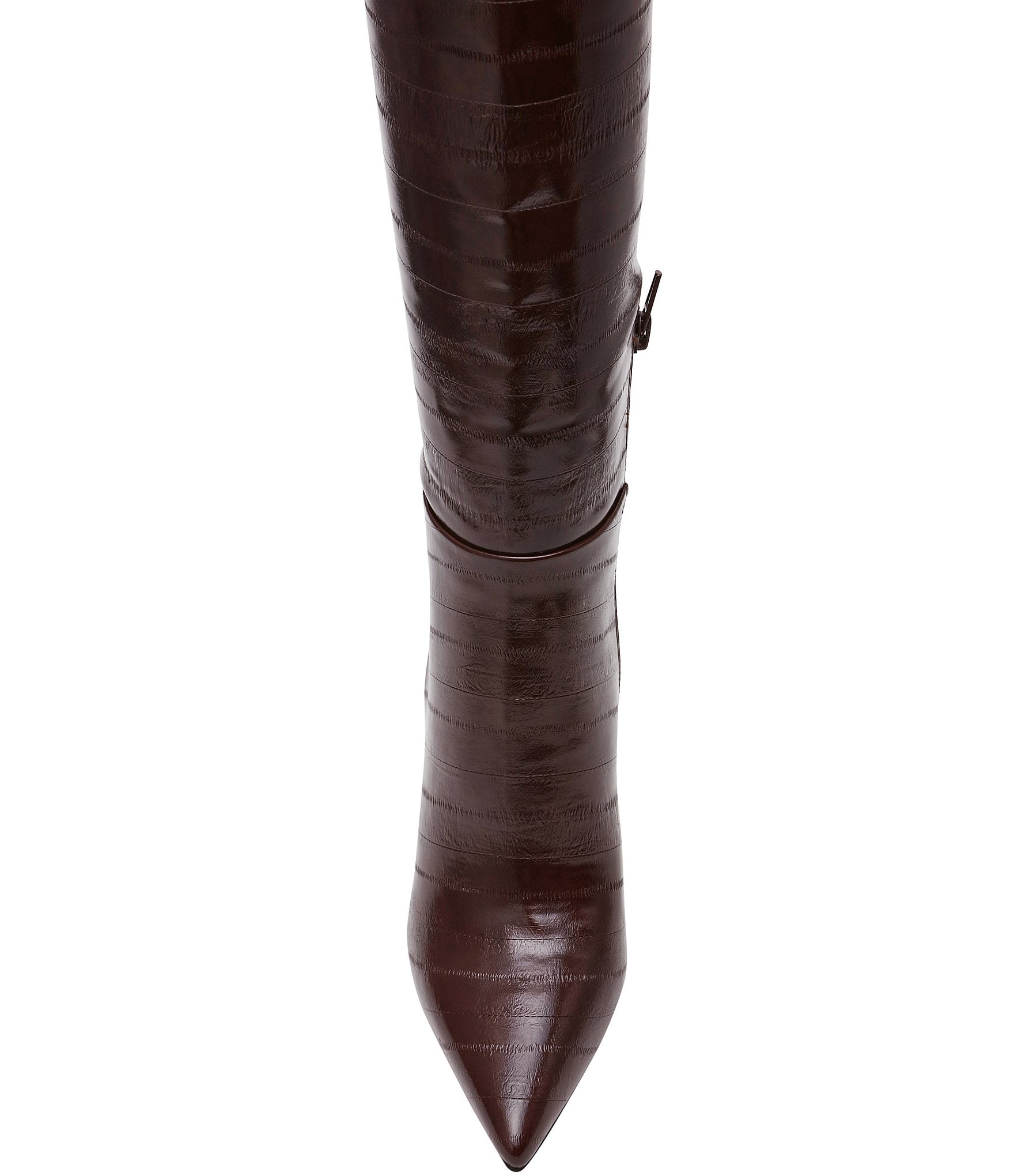 Steve Madden Nitro Eel Print Pointed Toe Stiletto Boots