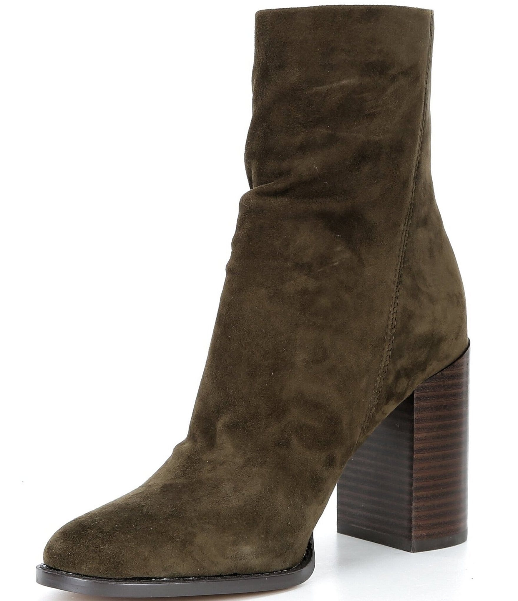 Steve Madden Obsession Suede Block Heel Booties