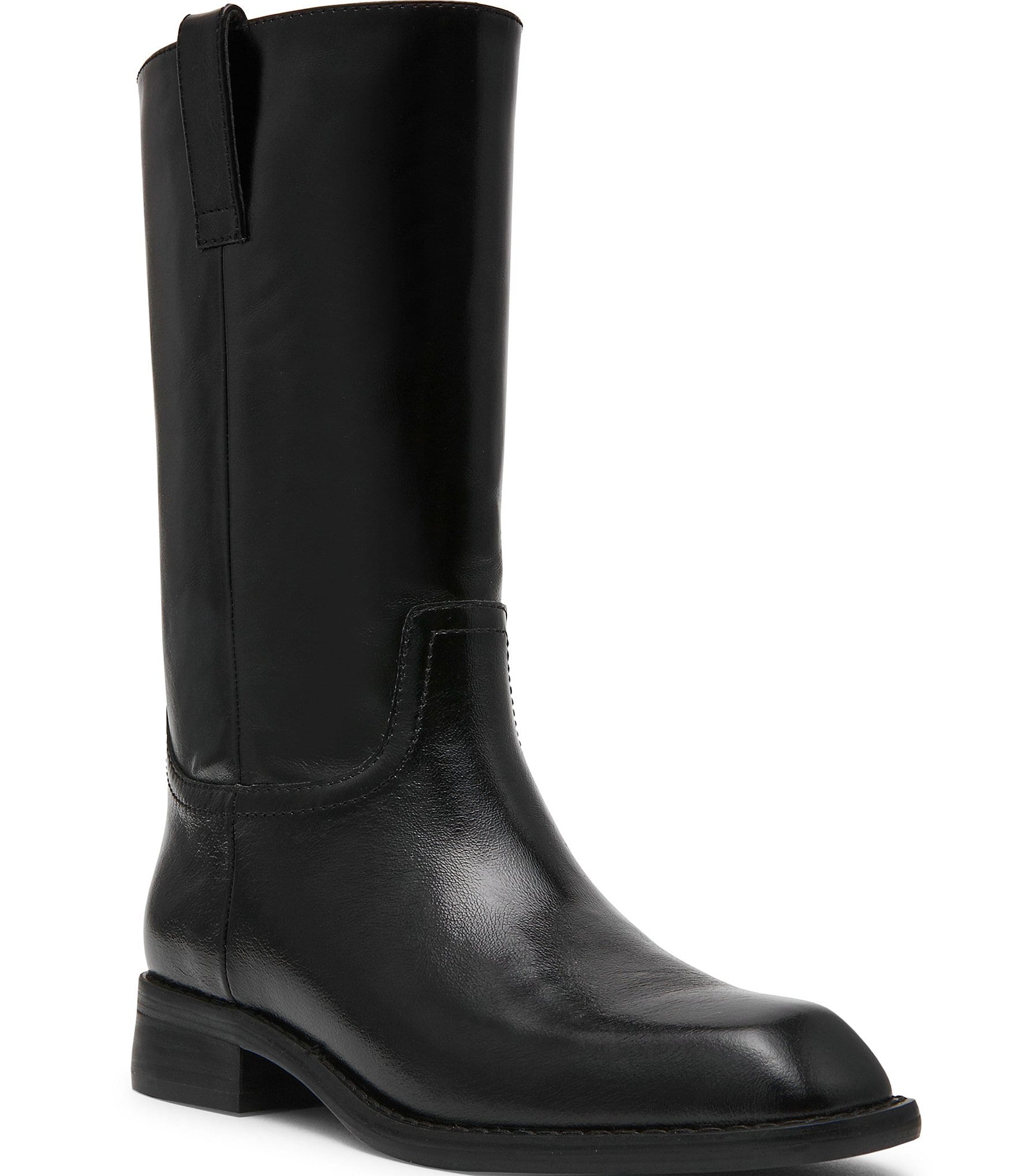 Steve Madden Primo Leather Square Toe Boots