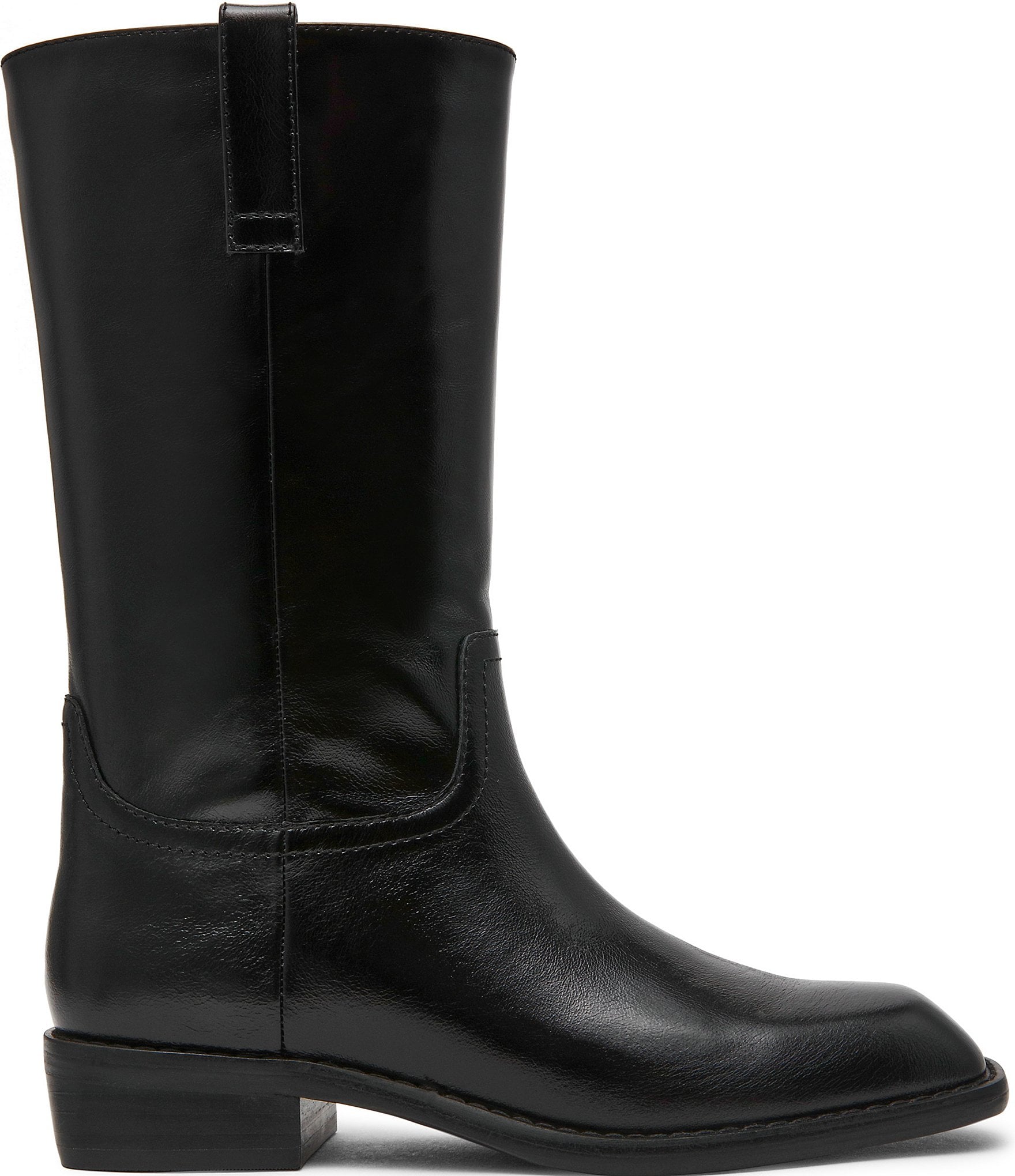 Steve Madden Primo Leather Square Toe Boots