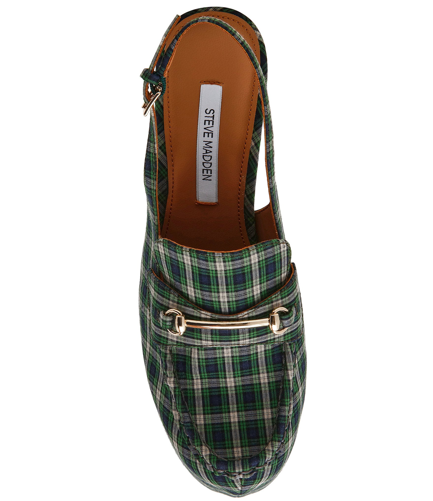 Steve Madden Quinn Plaid Print Slingback Platform Pumps