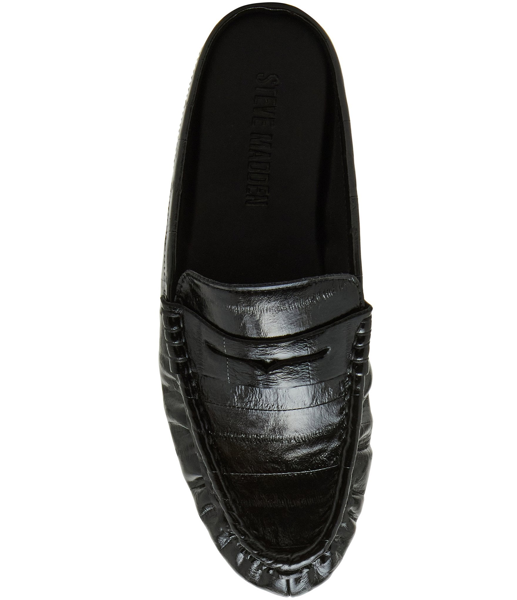 Steve Madden Rafe Eel Printed Penny Loafer Mules