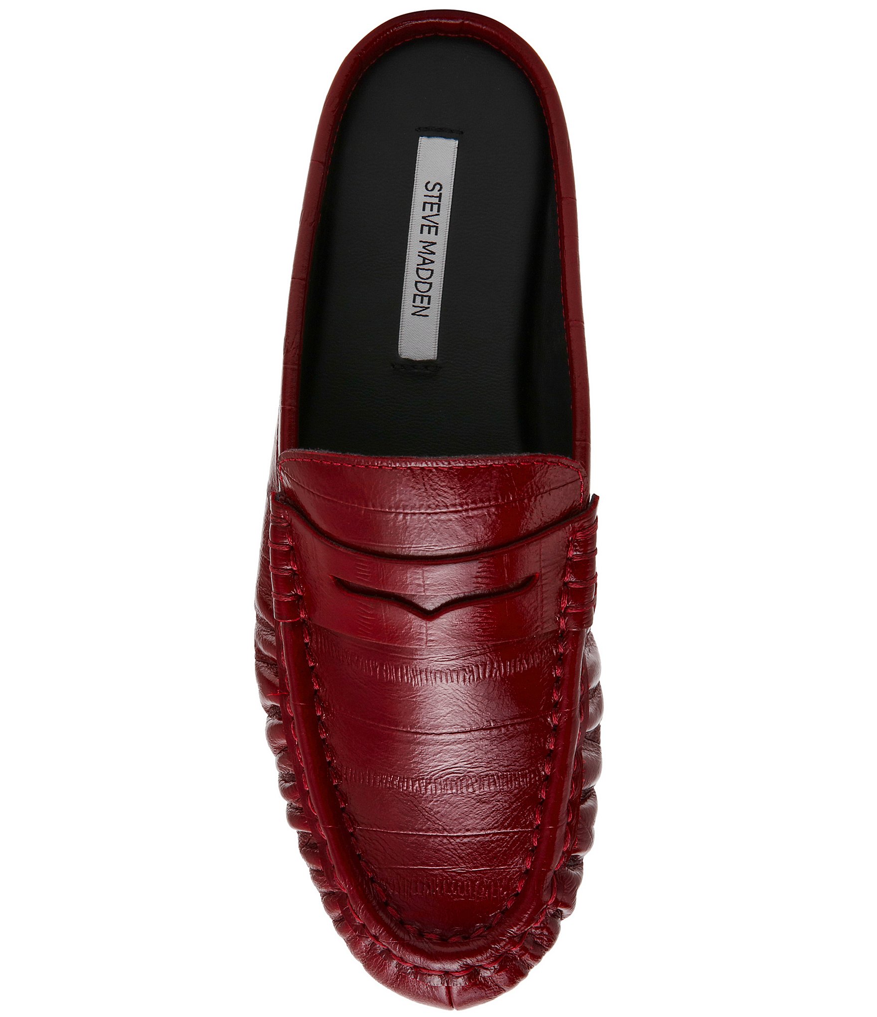 Steve Madden Rafe Eel Printed Penny Loafer Mules