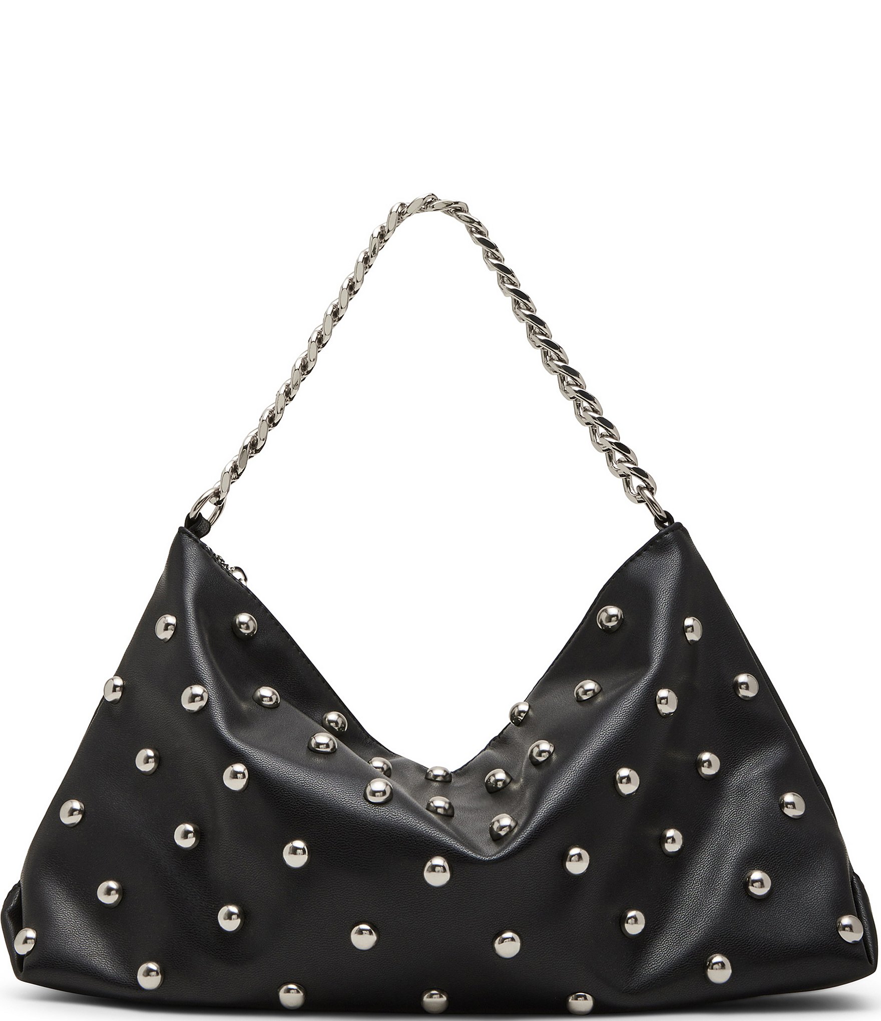◆Steve Madden◆Randyy ブラック バッグ 送料込 Steve Madden Randy Studded Chain Strap Slouchy Hobo Bag