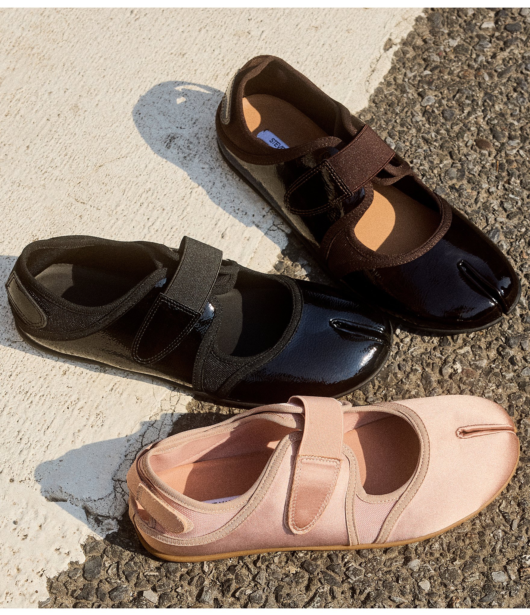 Steve Madden Rapid Patent Split Toe Sneakerinas