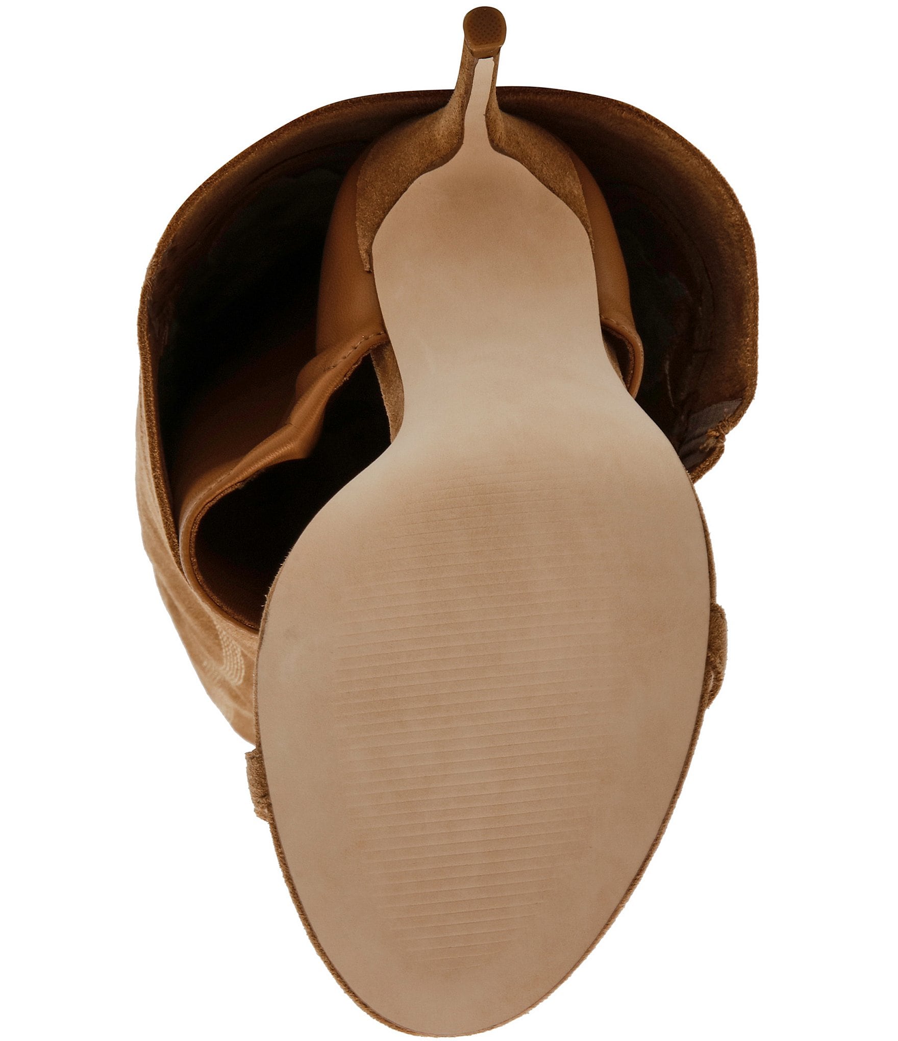 Steve Madden Ravine Suede Western Knee High Open Toe Boots