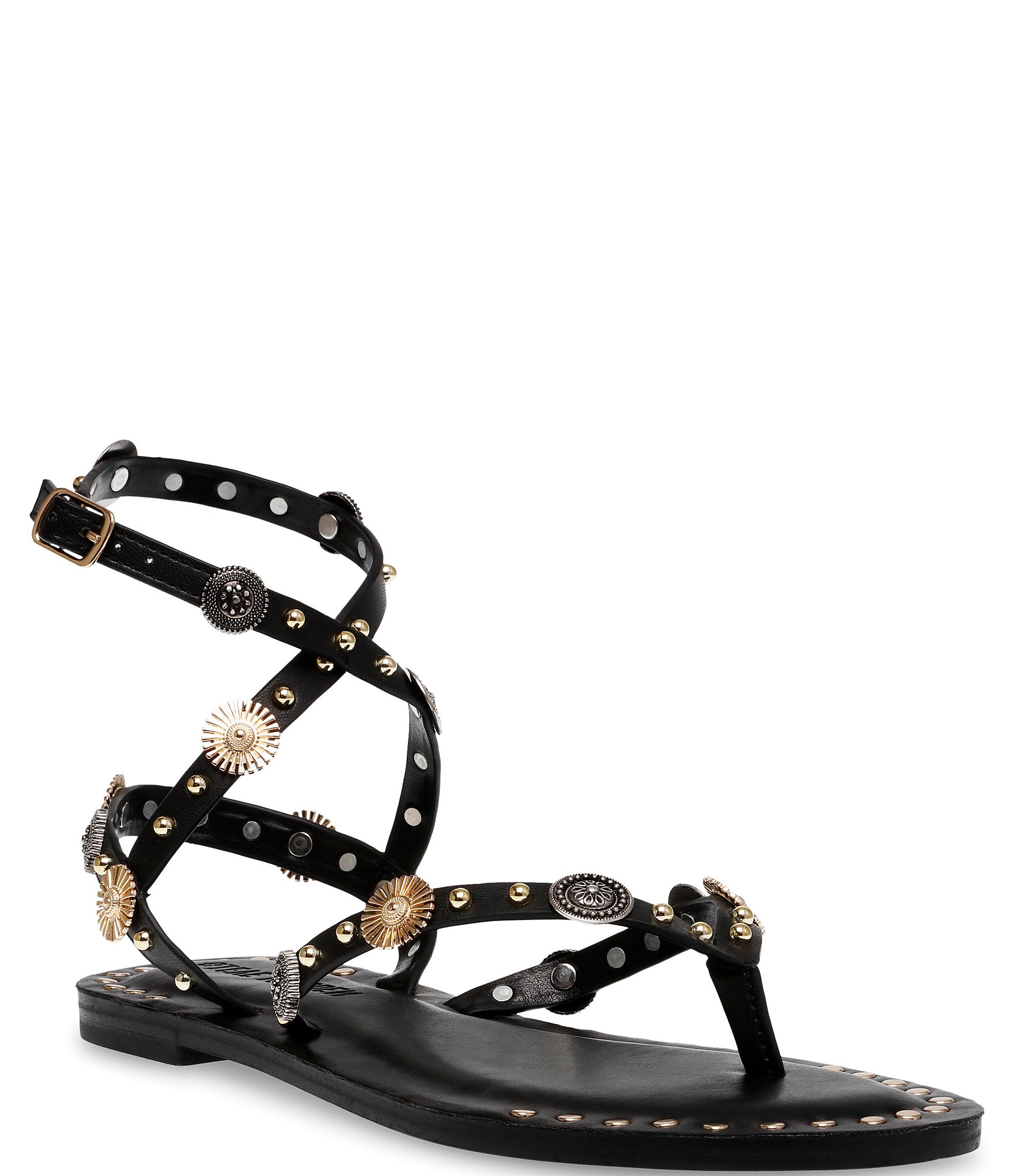 Steve madden strappy flat sandals online