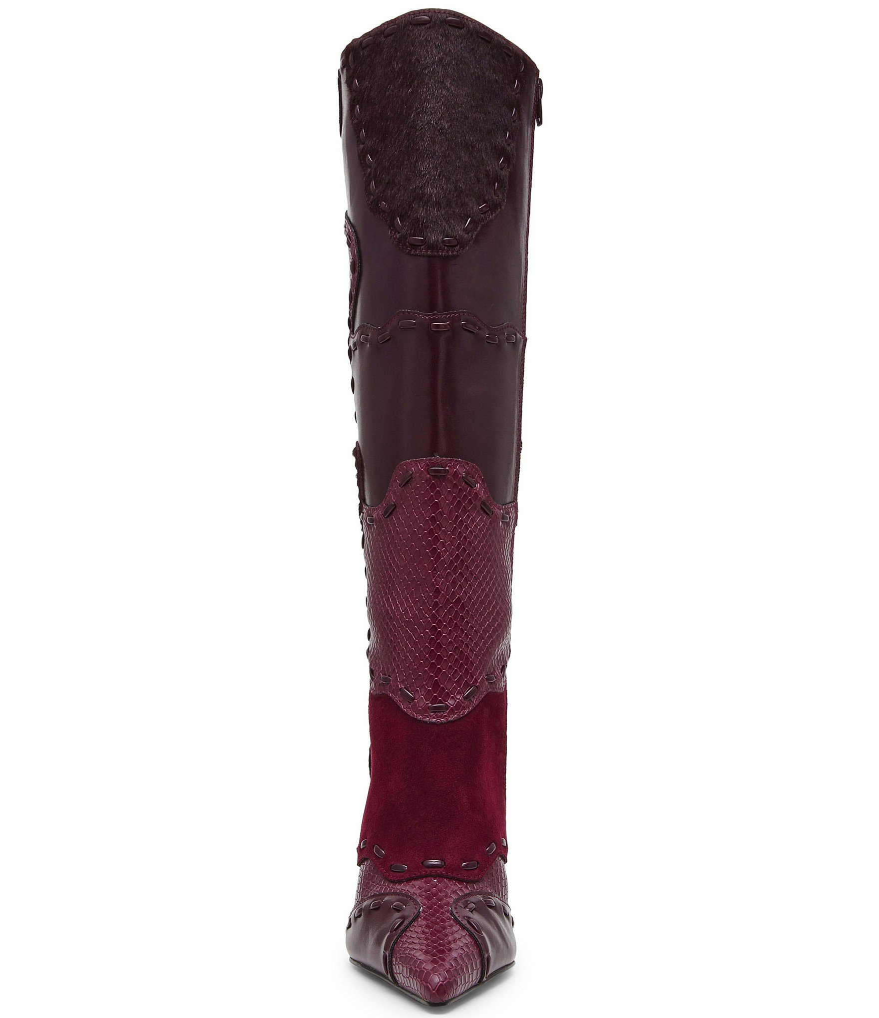 Steve Madden Revive Patchwork Haircalf Tall Boots