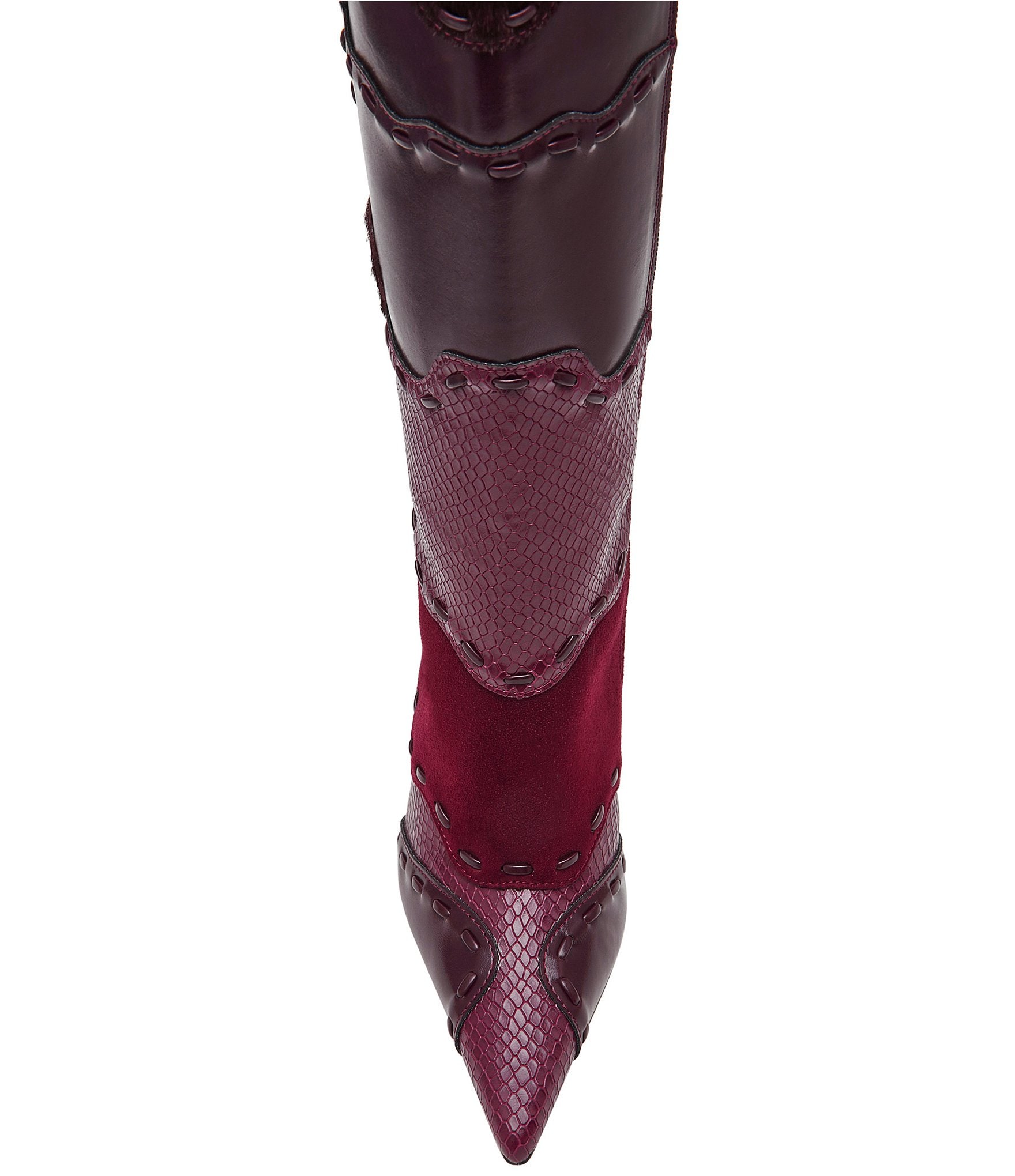 Steve Madden Revive Patchwork Haircalf Tall Boots