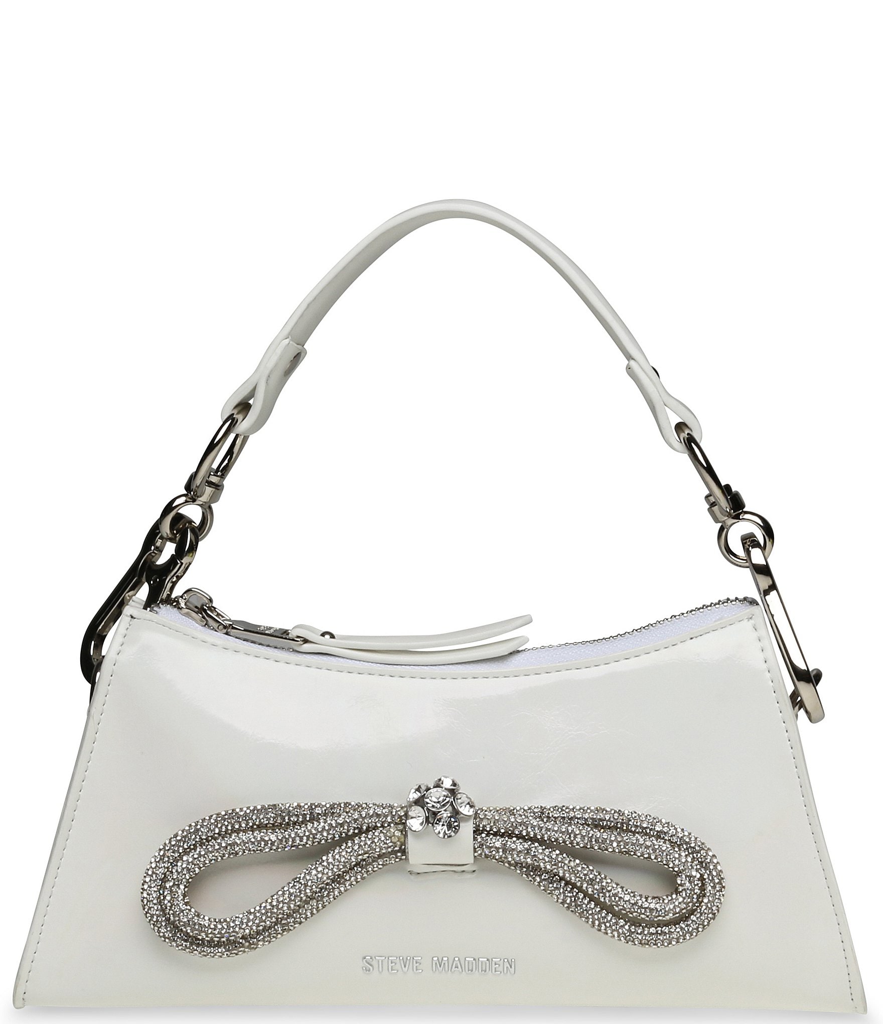 Steve Madden Carina Wallet Solid Silver Chain Strap Crossbody Bag