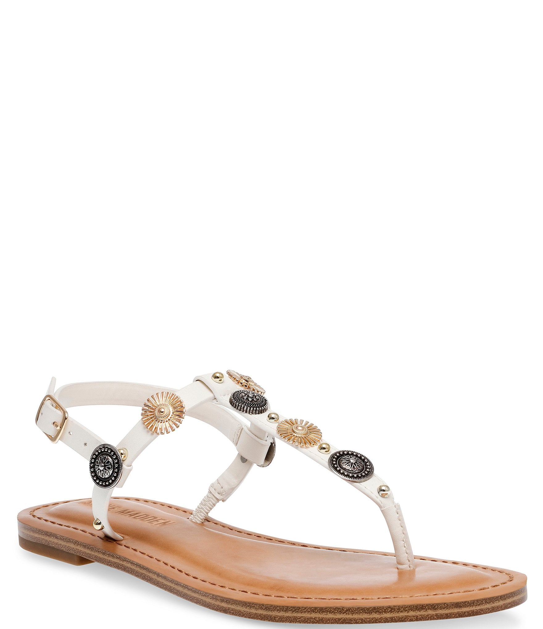 Steve Madden Romie T-Strap Flat Sandals | Dillard's