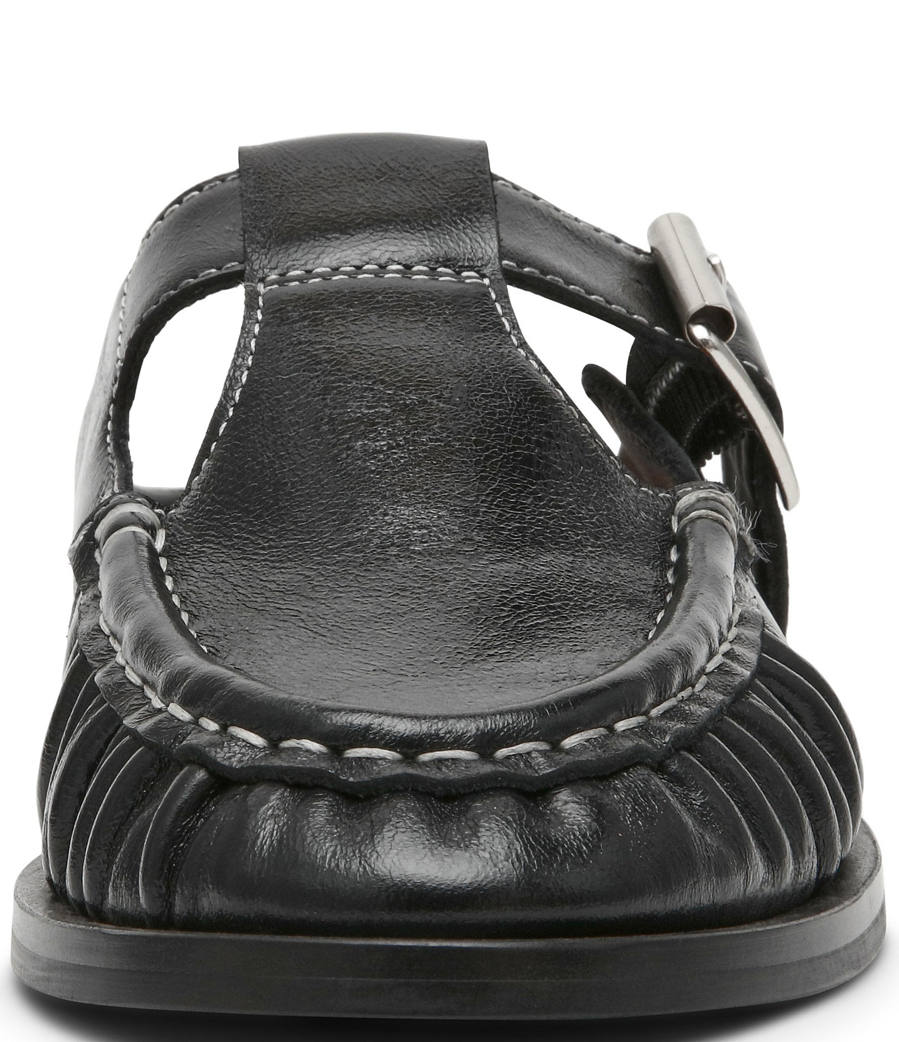 Steve Madden Rona Leather Buckle Strap Loafer Mules
