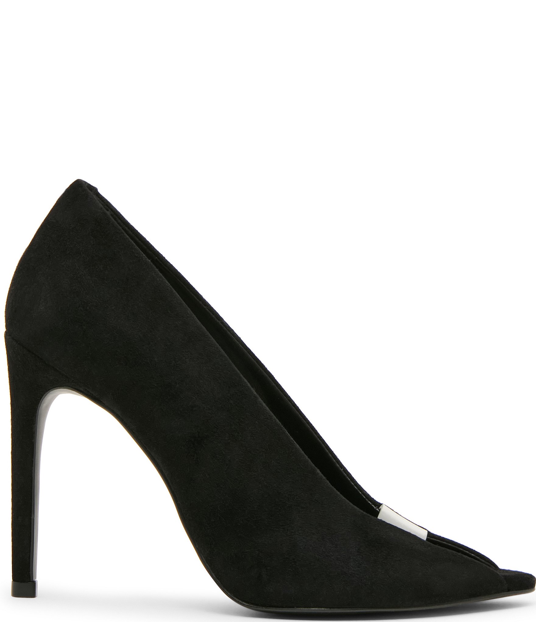 Steve Madden Santino Suede Clear Peep Toe Pumps