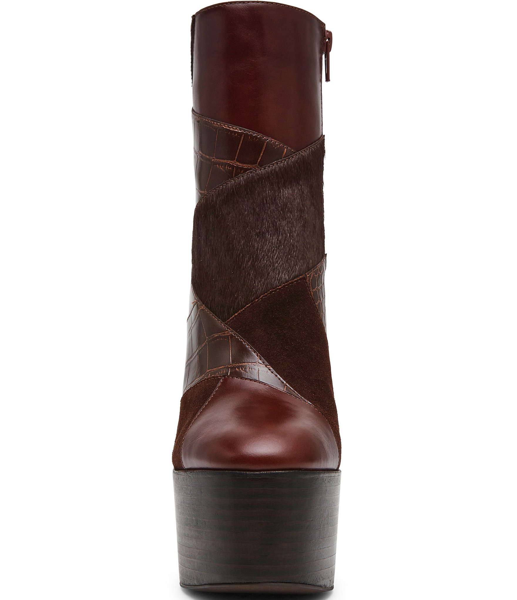 Steve Madden Semona Patchwork Platform Ankle Booties