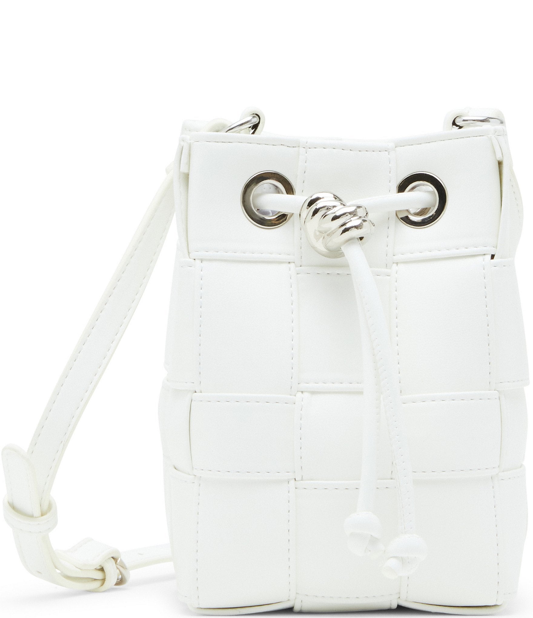 Steve Madden Silver Hardware Bjamie Drawstring Bucket Crossbody Bag