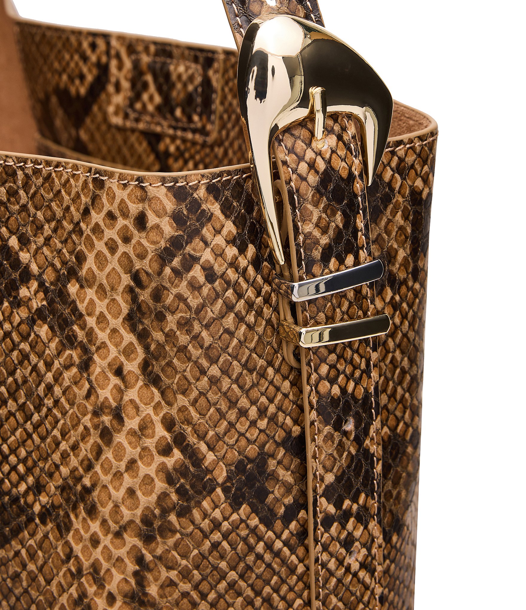 Steve Madden Snake Print Bucket Bag