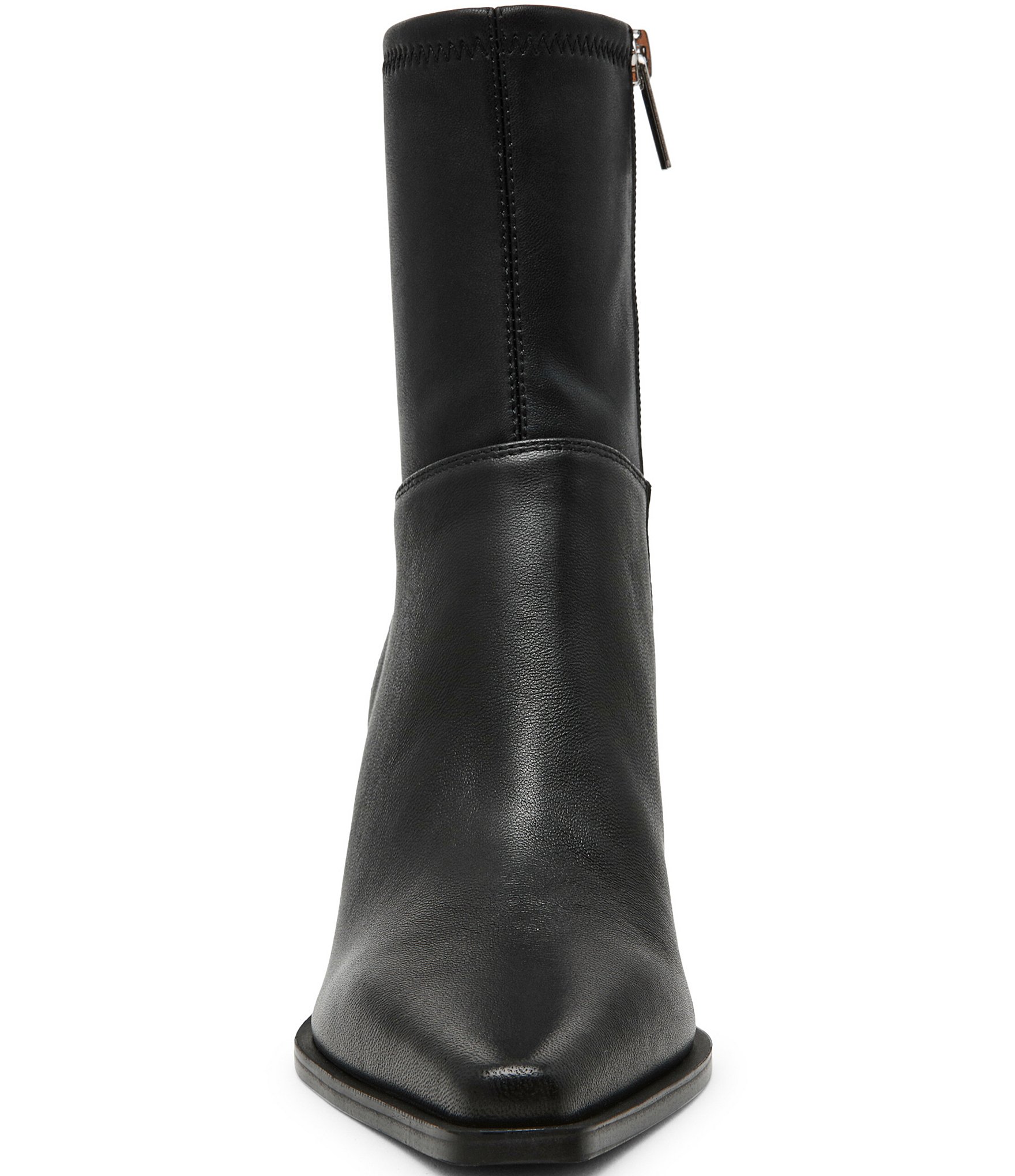 Steve Madden Stasia Leather Kitten Heel Dress Booties