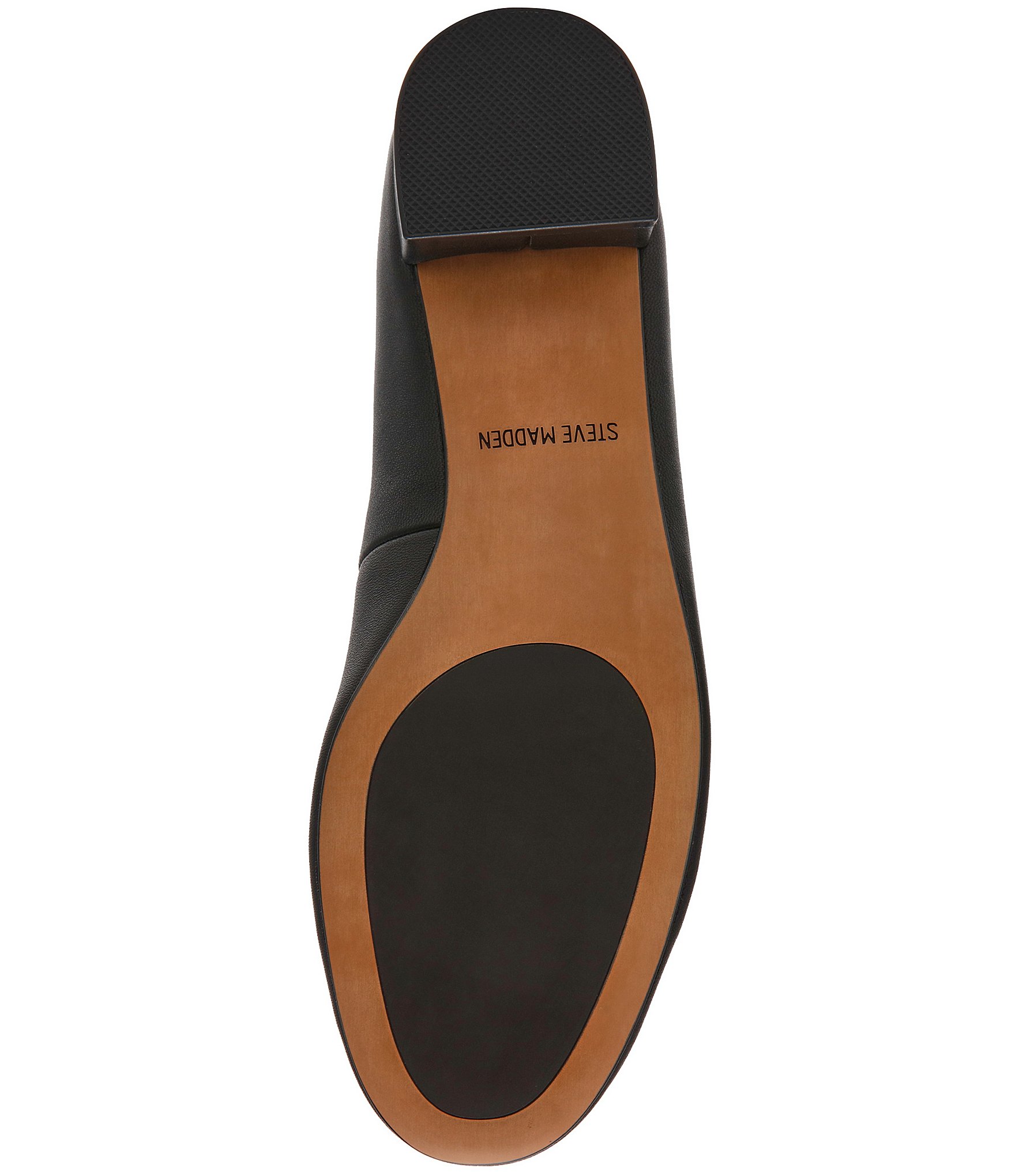 Steve Madden Steffi Leather Bow Block Heel Ballet Pumps