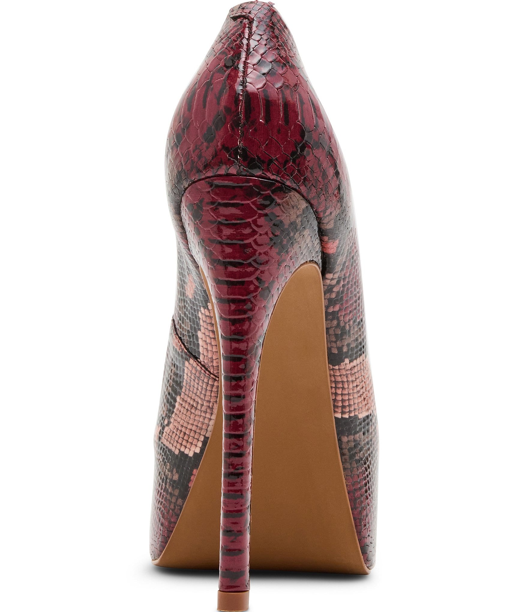 Steve Madden Stelan Snake Print Peep Toe Platform Stiletto Pumps