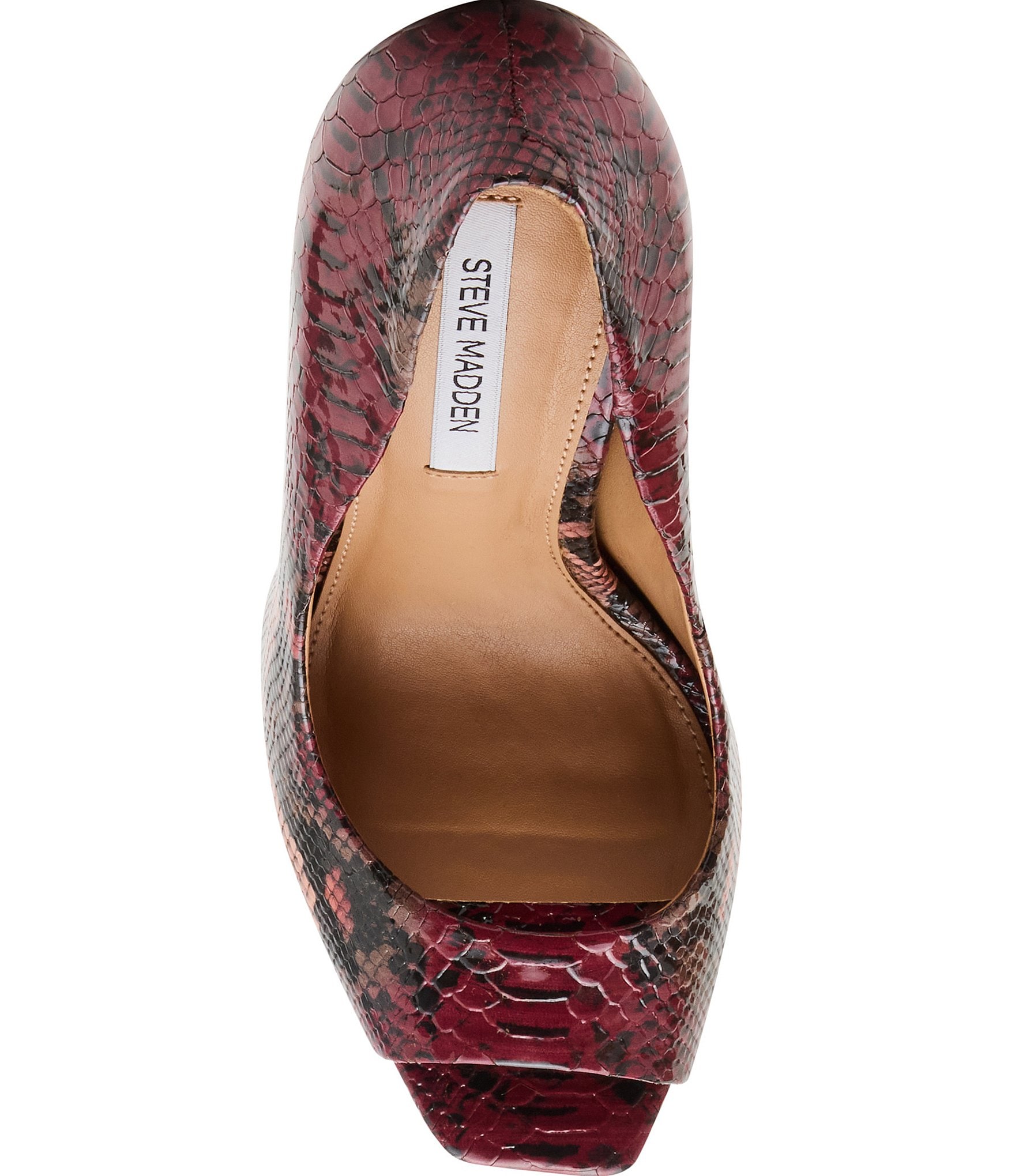 Steve Madden Stelan Snake Print Peep Toe Platform Stiletto Pumps