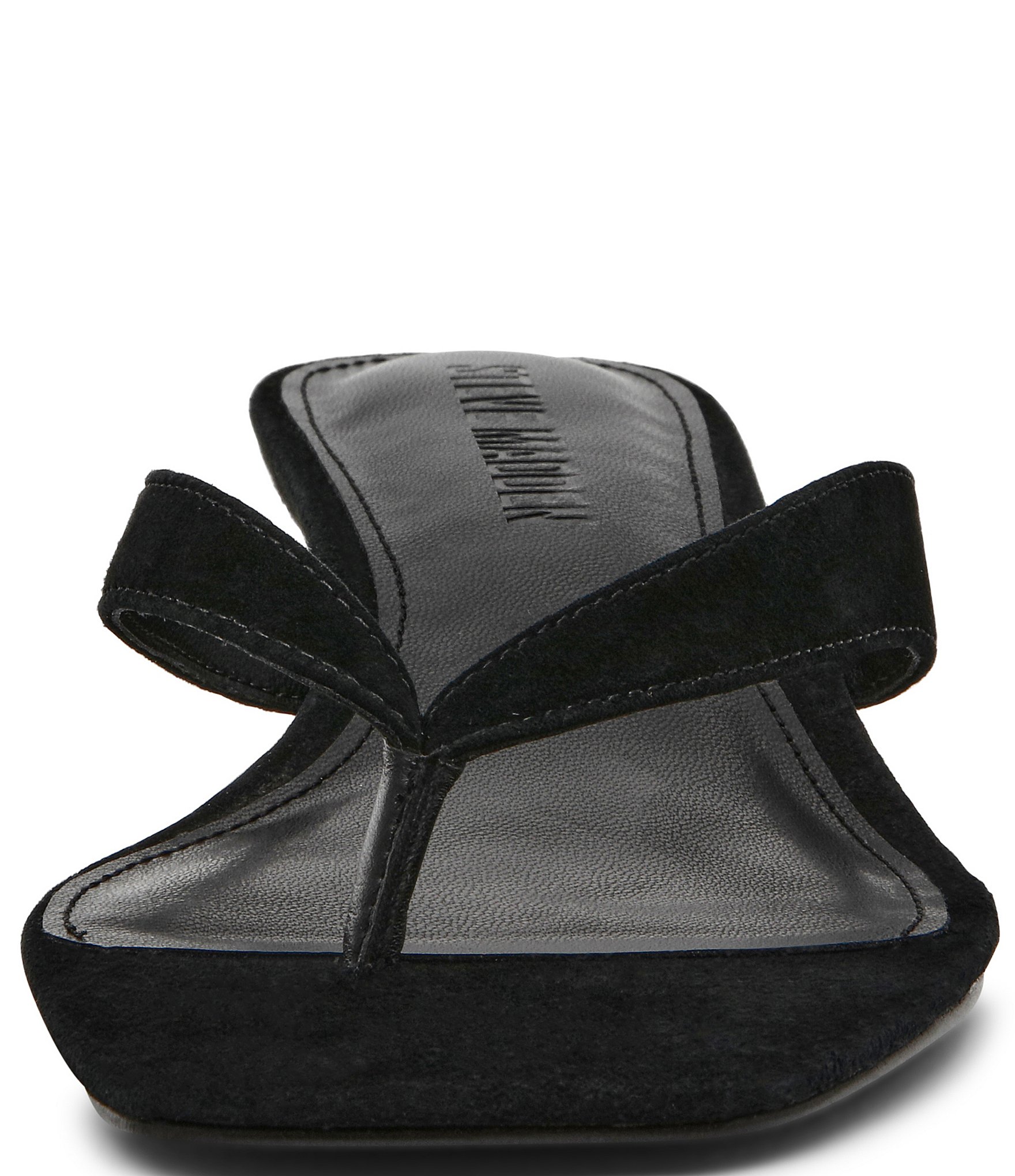 Steve Madden Tracie Suede Kitten Heel Thong Dress Sandals
