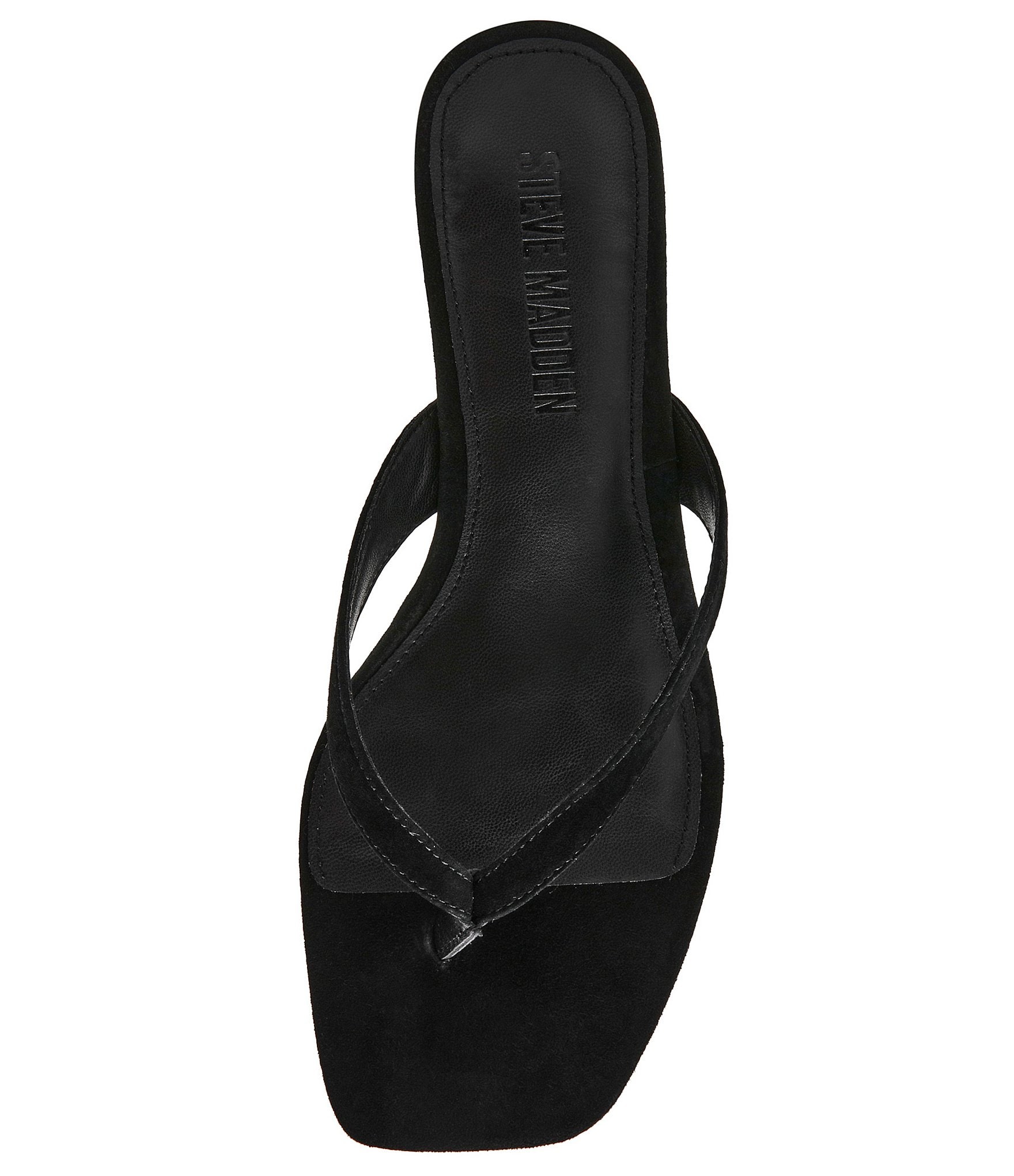 Steve Madden Tracie Suede Kitten Heel Thong Dress Sandals