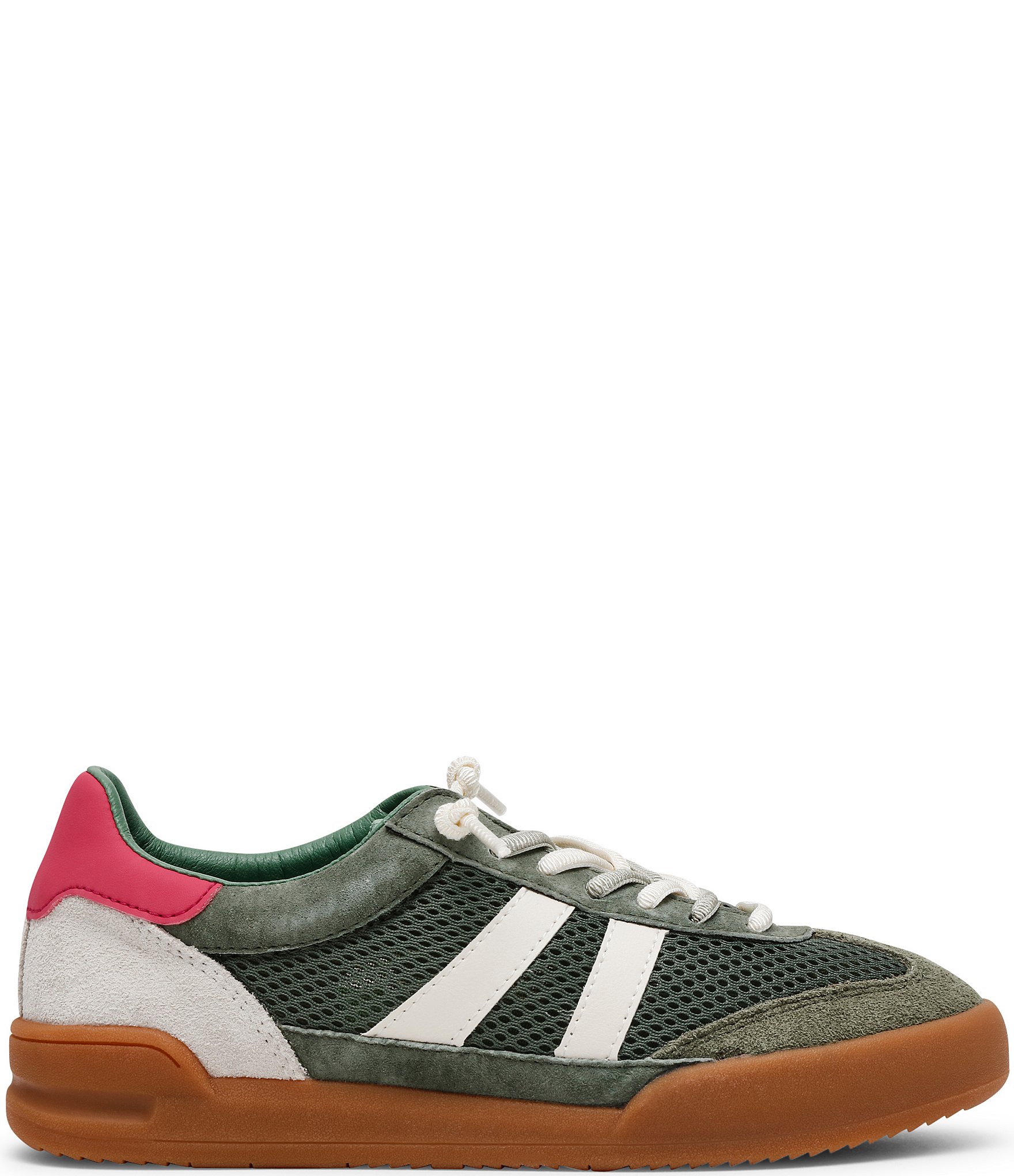 Steve Madden Verdict Mixed Media Low-Top Lace Up Sneakers