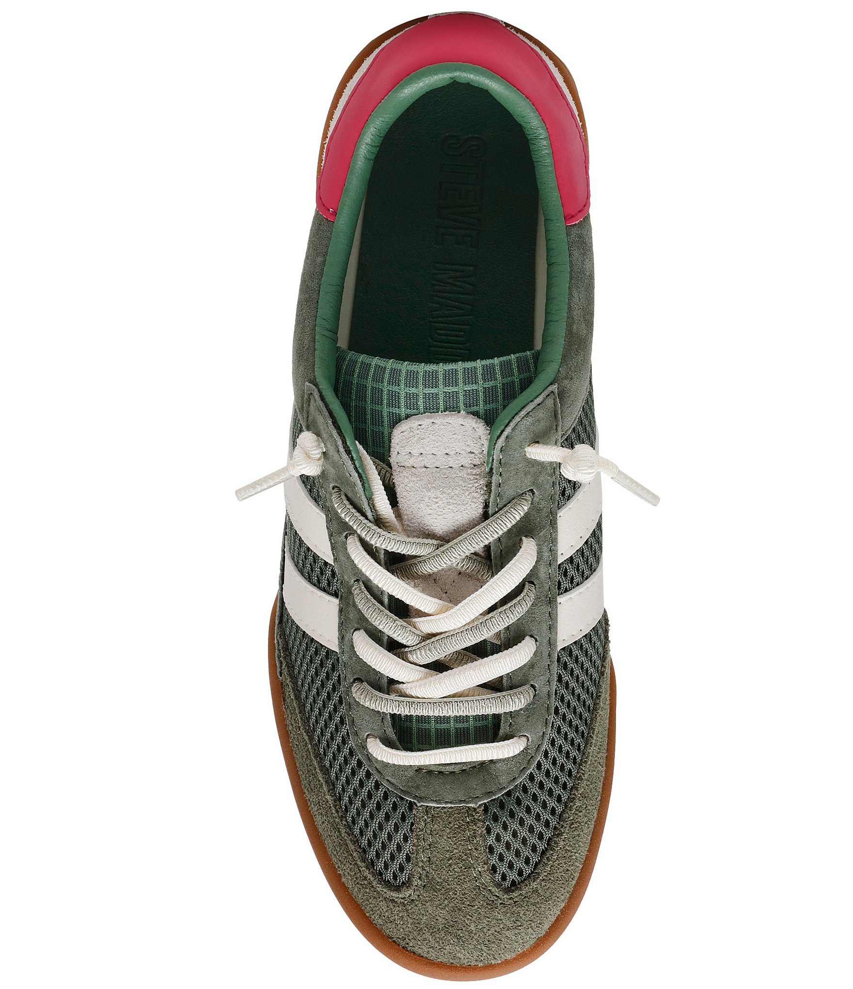 Steve Madden Verdict Mixed Media Low-Top Lace Up Sneakers
