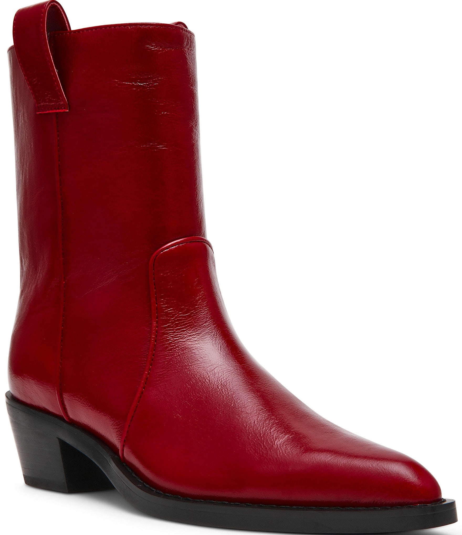 Steve Madden Vinny Leather Pointed Toe Ankle Boots