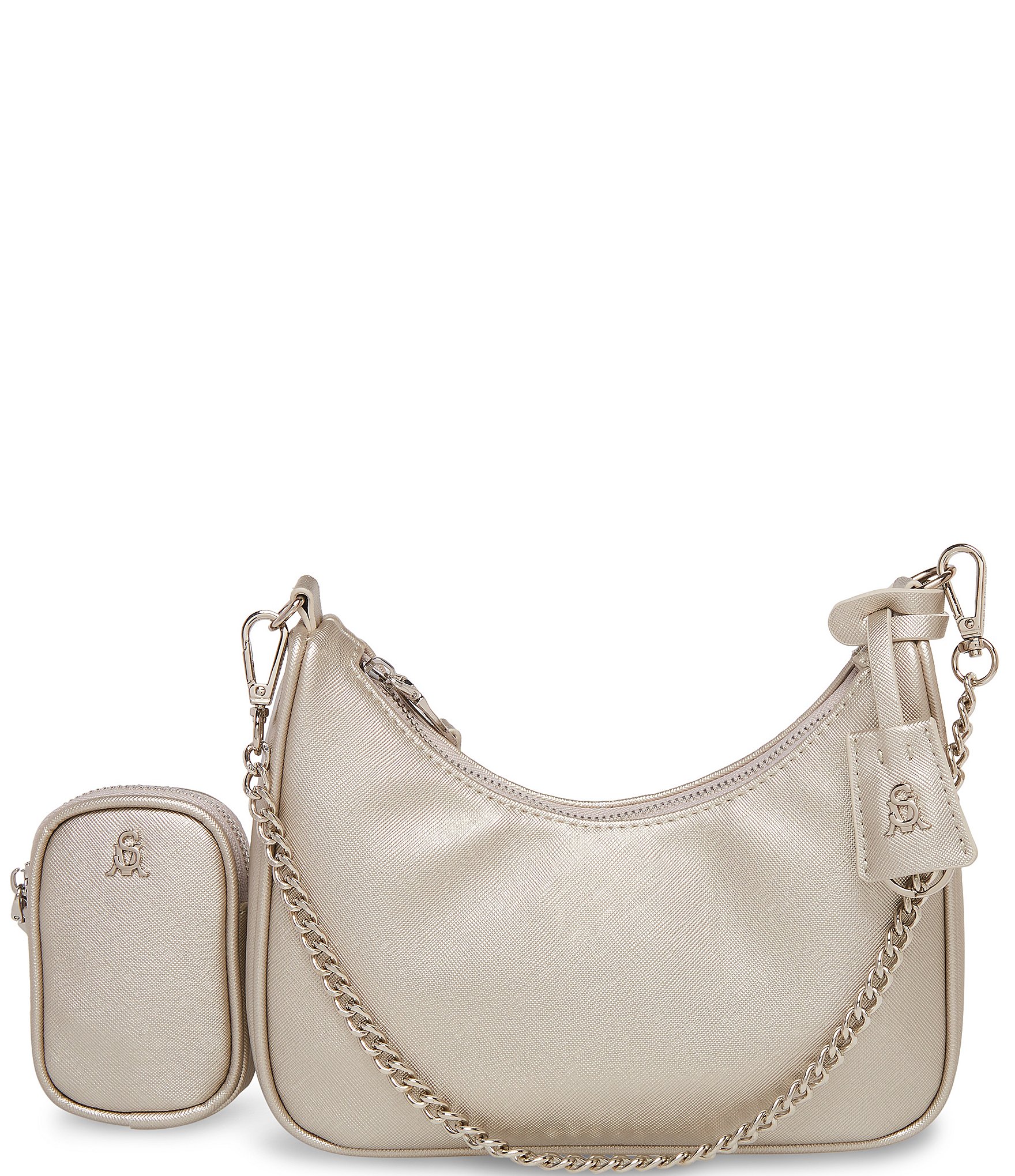 Steve Madden Vital-t Multi Pouch Crossbody Bag, White, One Size :  : Fashion