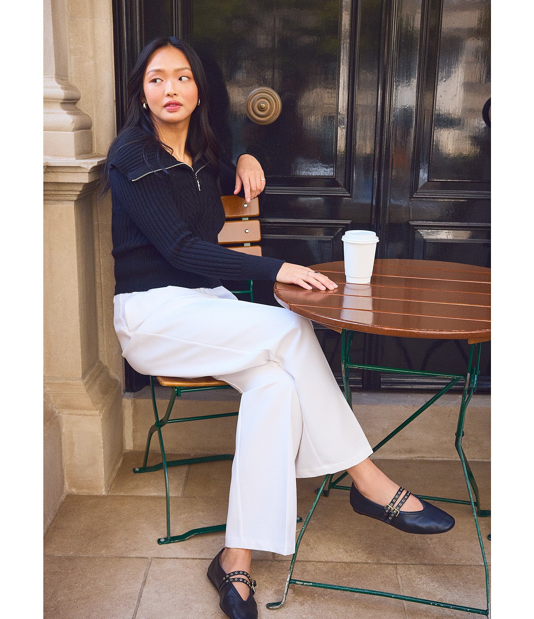 Stevie by Steve Madden High Rise Wide Leg Trousers