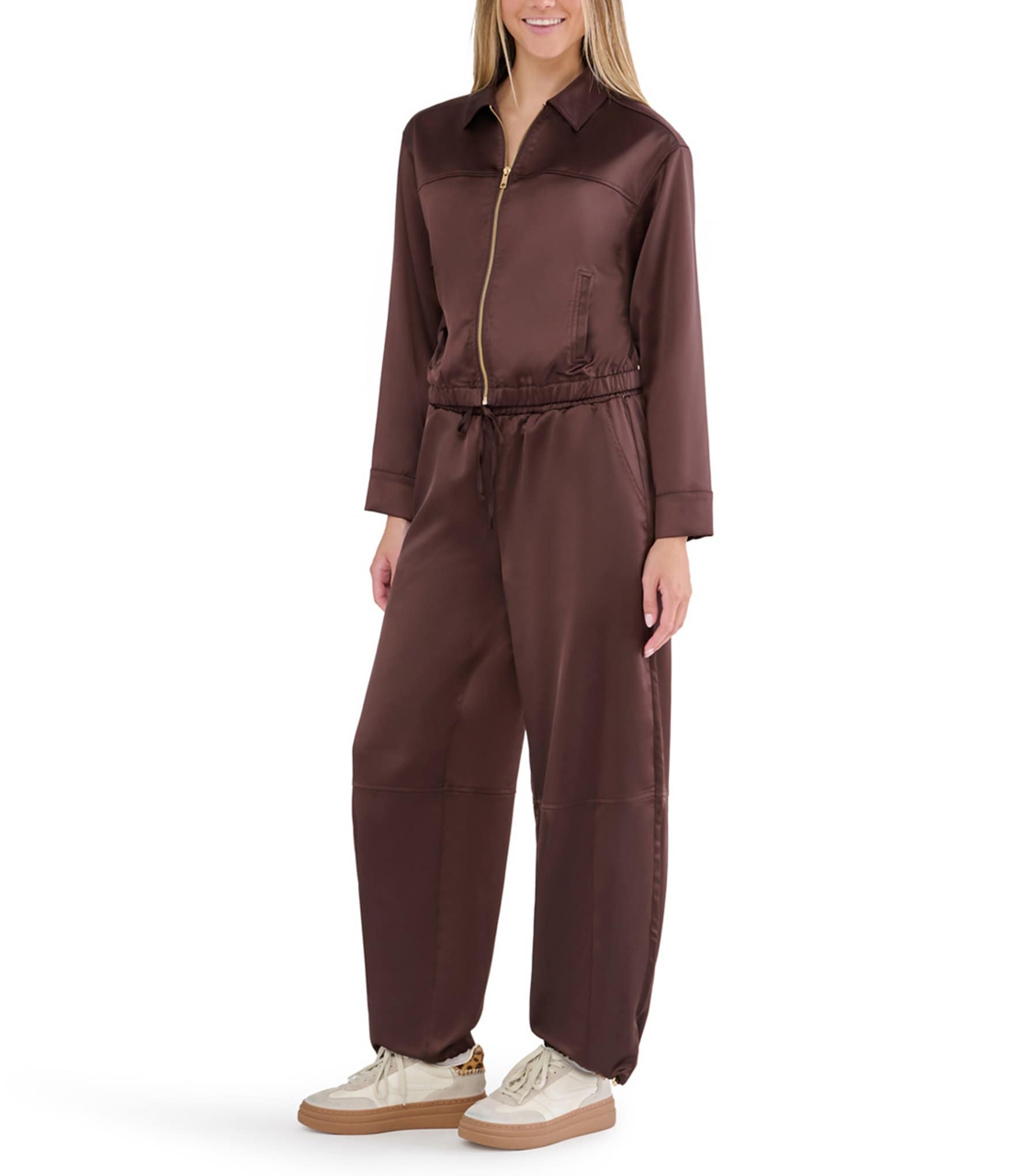 Stevie By Steve Madden Satin Barrel Pants