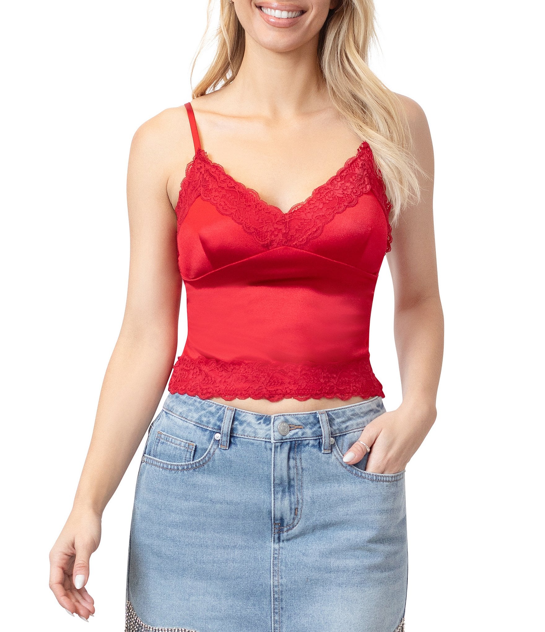 Red Juniors' Camisoles, Tanks & Bandeaus | Dillard's