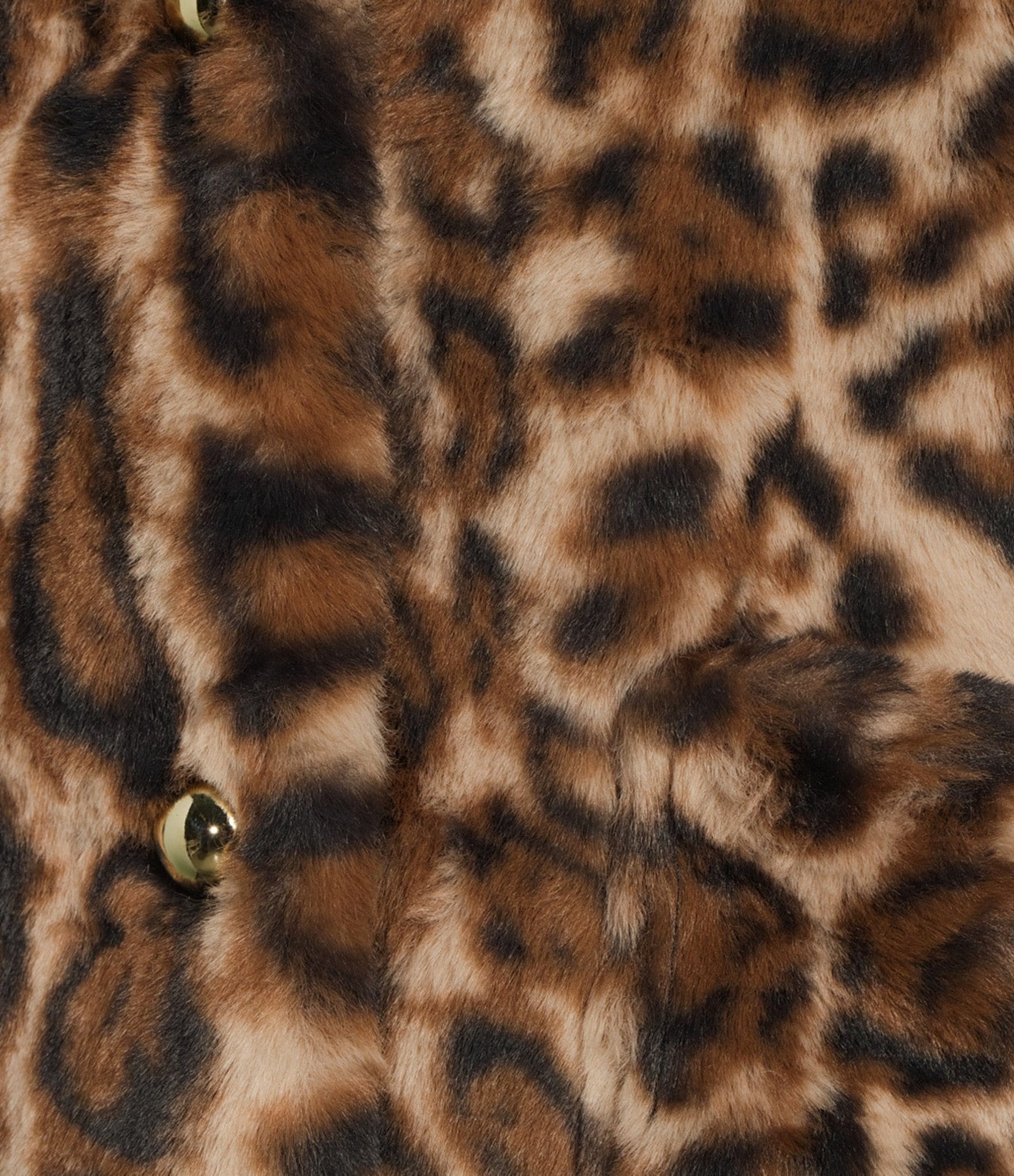 Stoosh Leopard Print Faux Fur Button Front Jacket