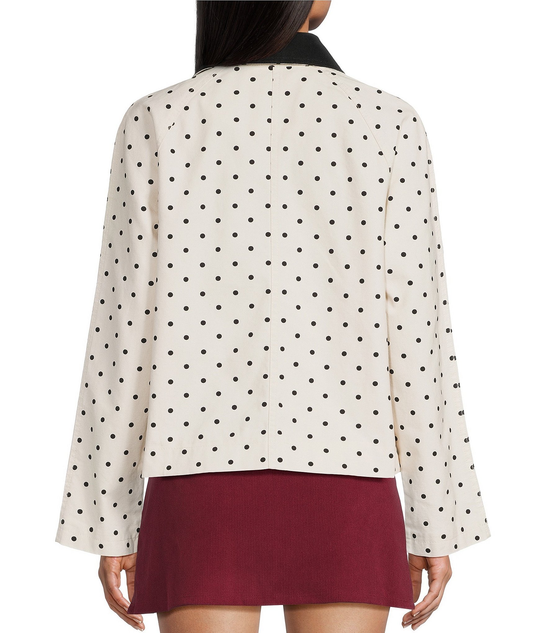 Stoosh Polka Dotted Long Sleeve Barn Jacket