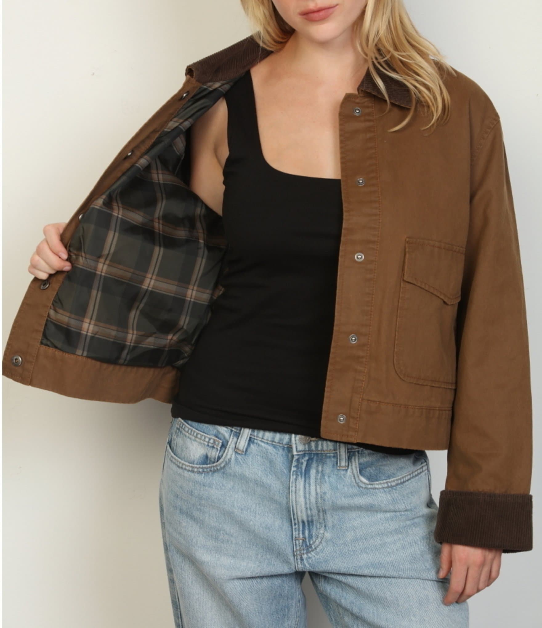 Stoosh Waxed Washed Long Sleeve Barn Jacket