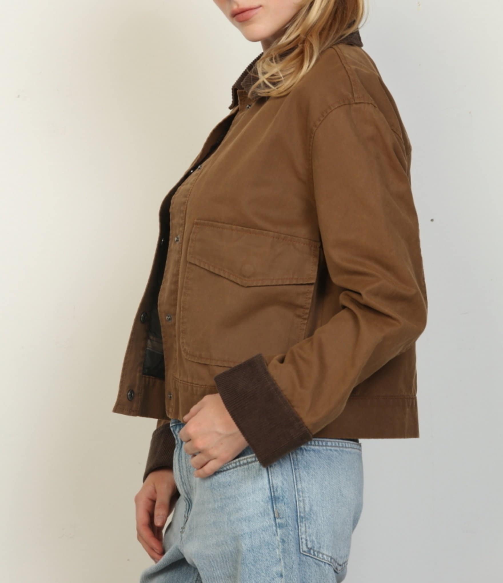 Stoosh Waxed Washed Long Sleeve Barn Jacket