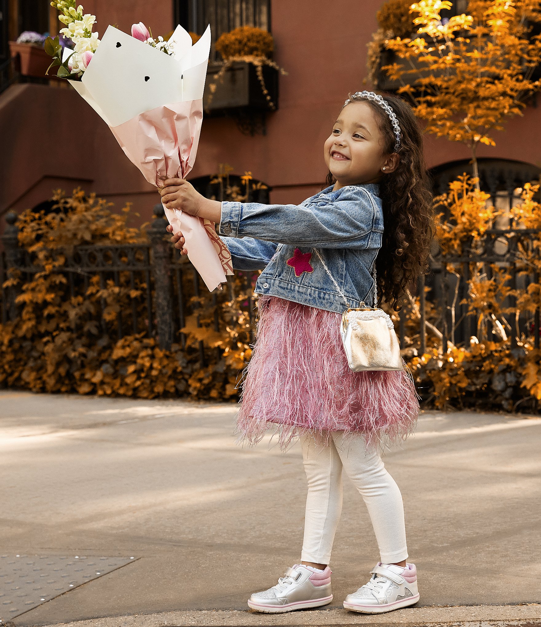 Stride Rite Girls' Ames SRtech™ High Top Sneakers (Toddler)