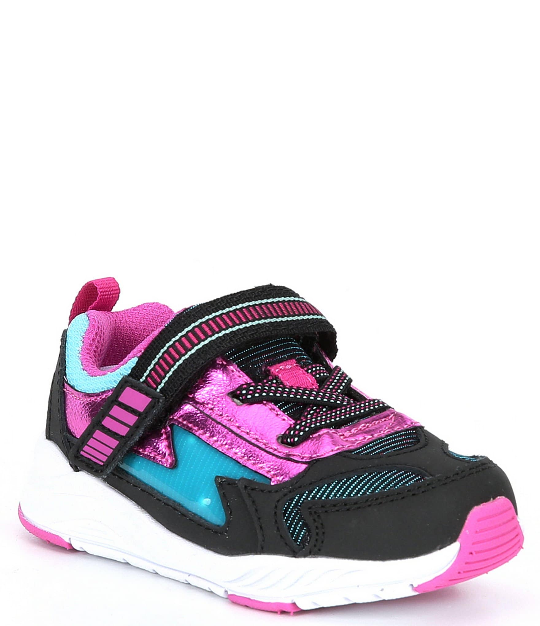 Stride Rite Girls' Cosmic Made2Play Washable Light Up Adaptive Sneakers ...