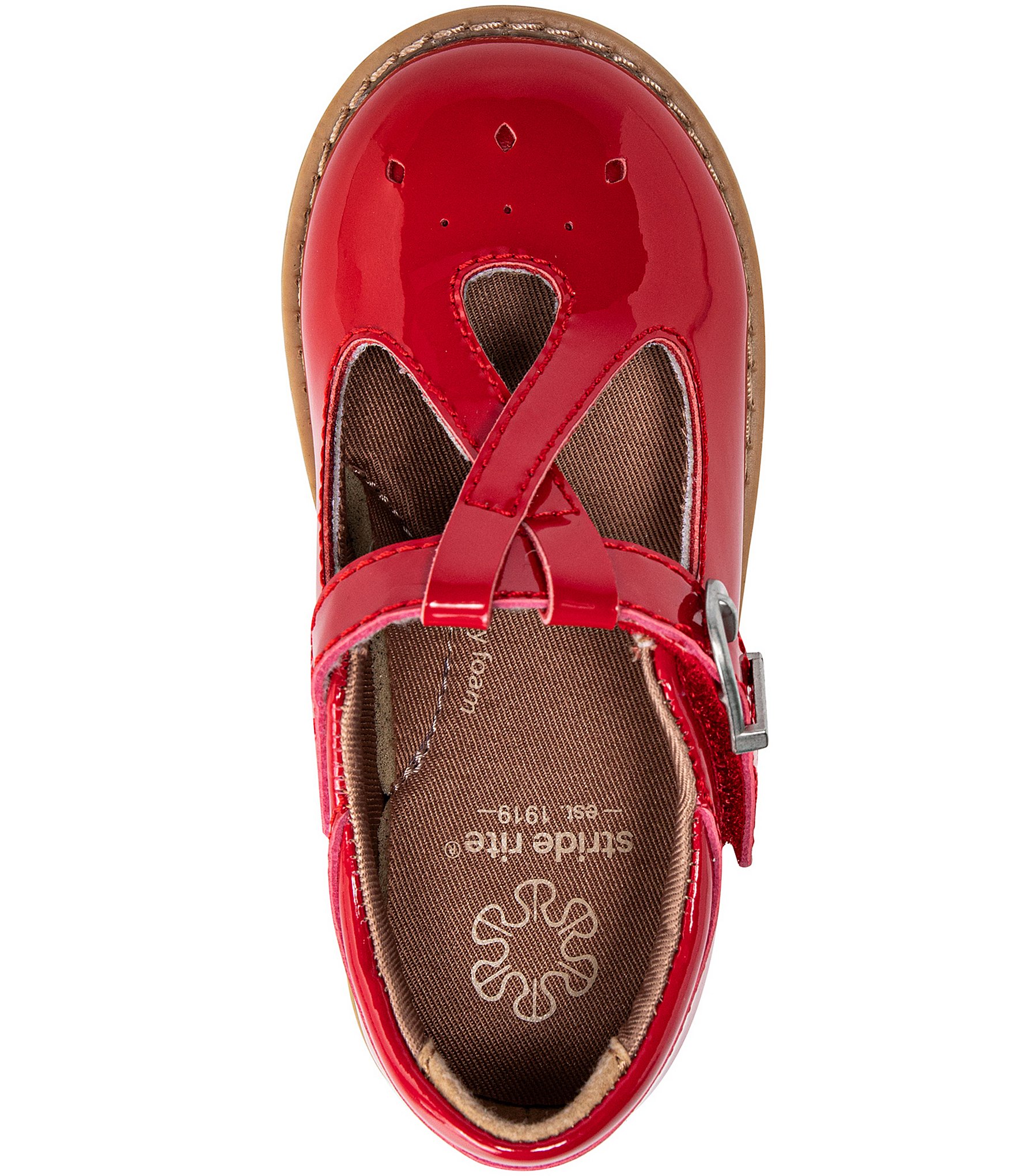 Stride Rite Girls' Susie SR T-Strap Patent Mary Jane Flats (Toddler)