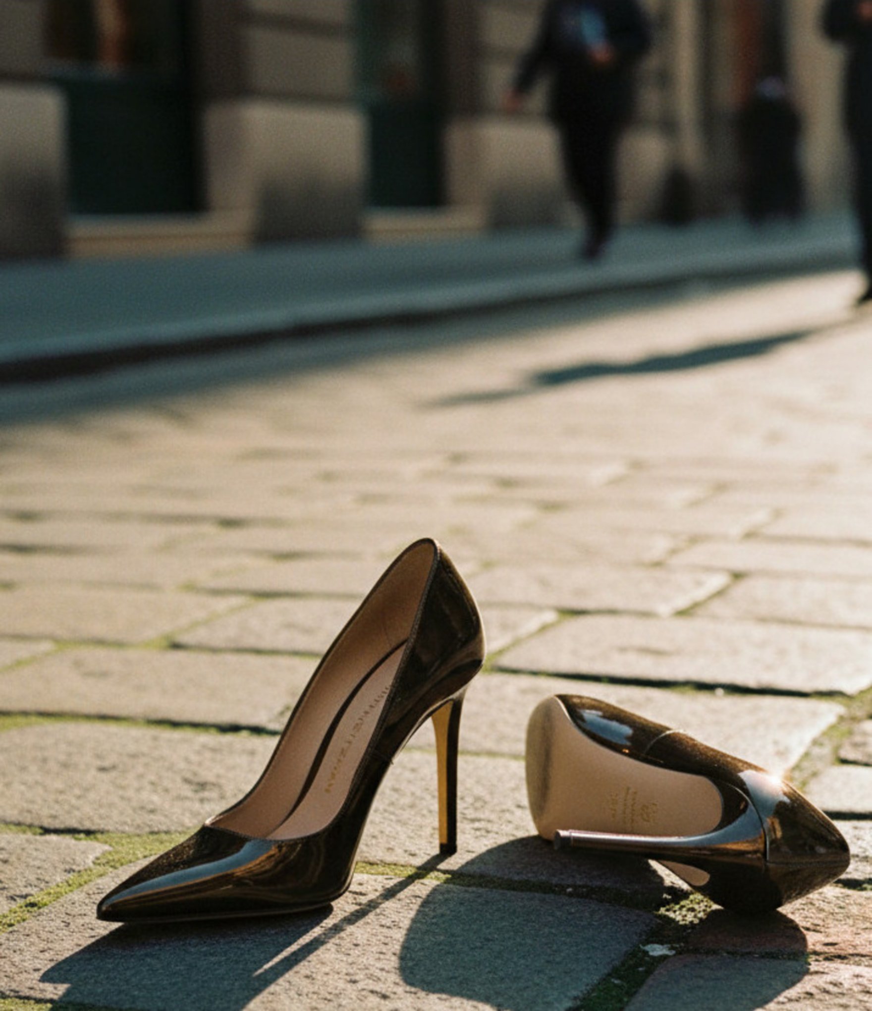 Stuart Weitzman Stuart Power Patent Leather Pointed Toe Stiletto Pumps