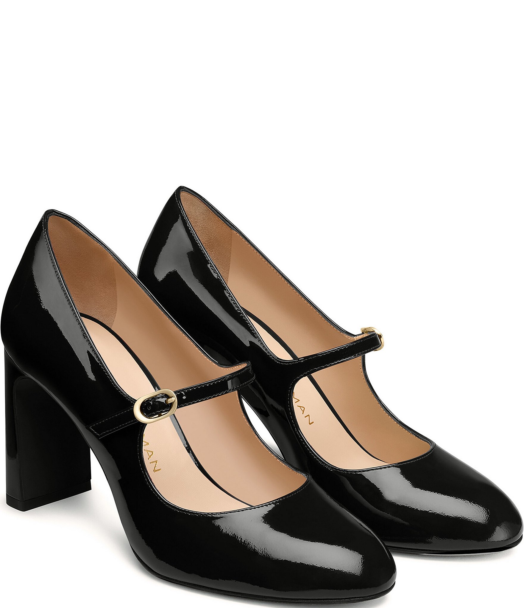Stuart Weitzman Women's Babette Mary Jane 85 Patent Leather Pumps