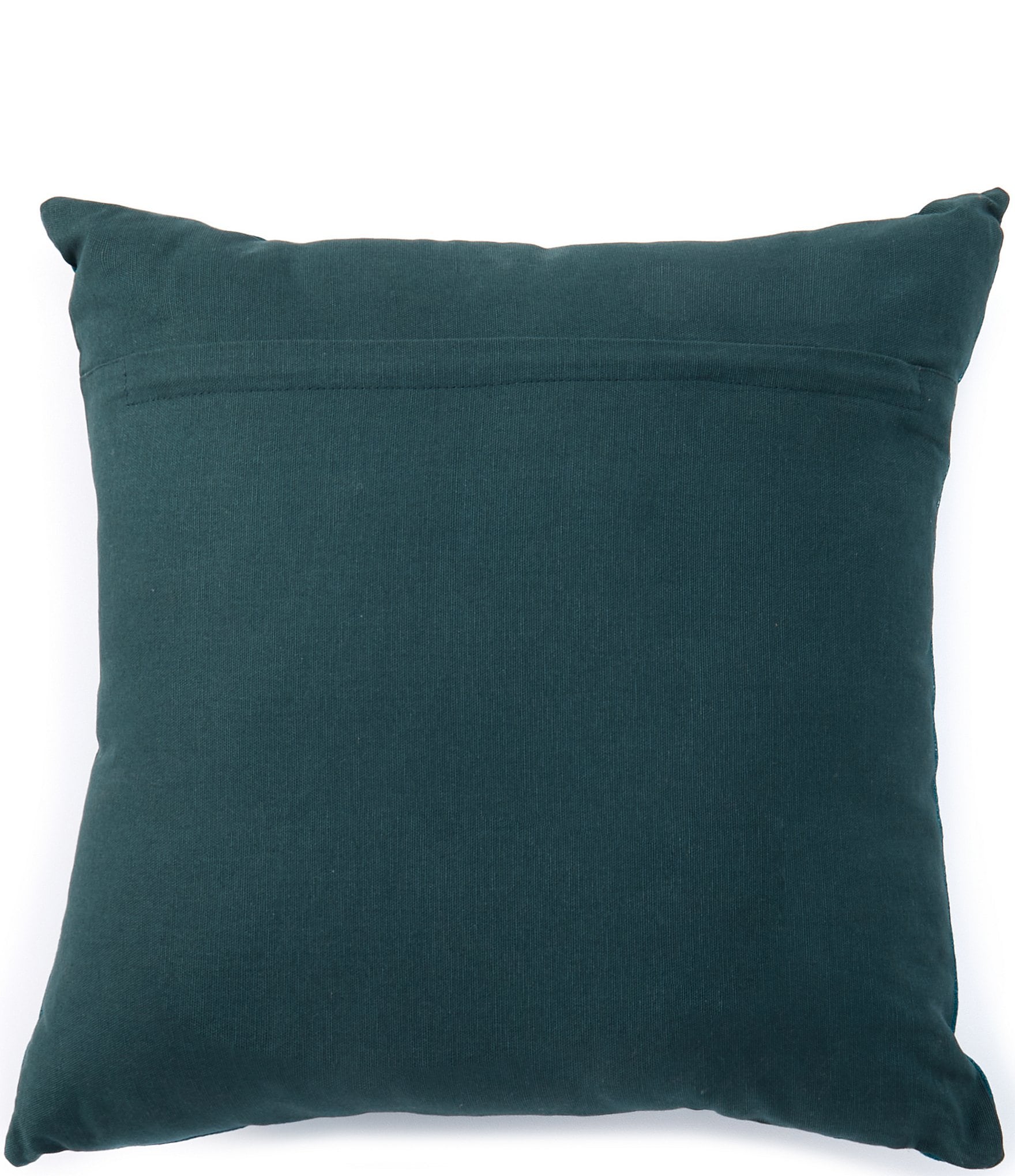 Studio D Embroidered Peacock Square Pillow