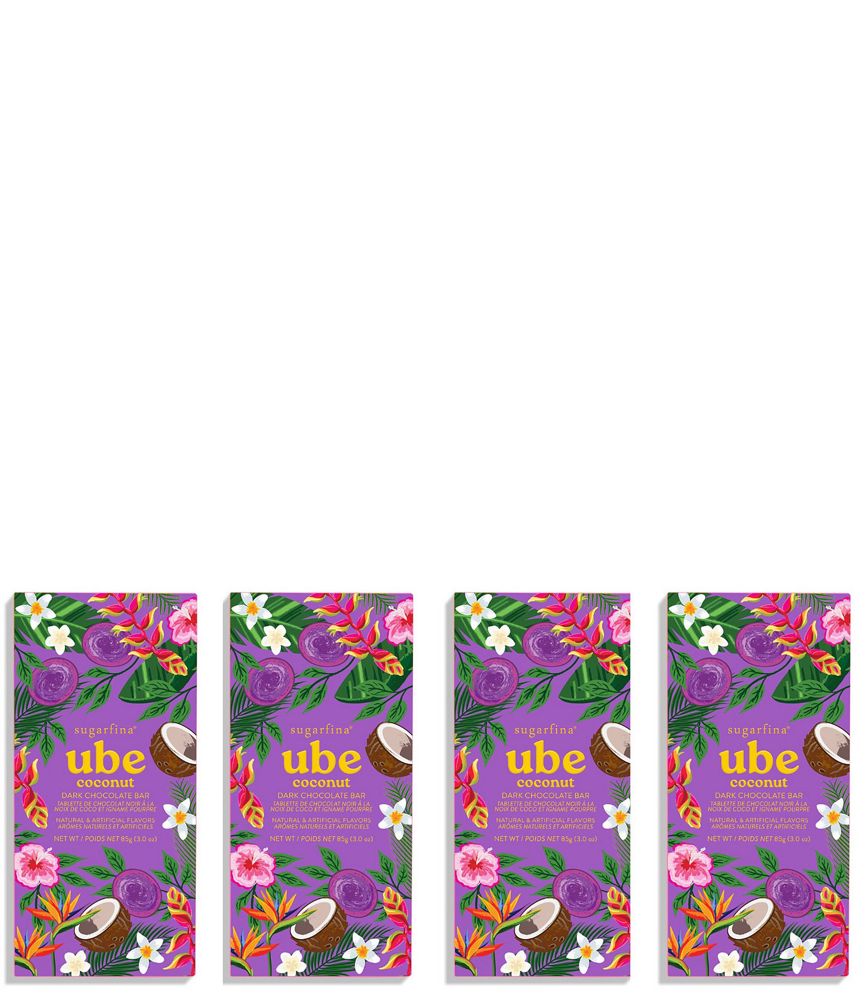 Sugarfina Ube Coconut Cream Chocolate Bar 4pc Kit