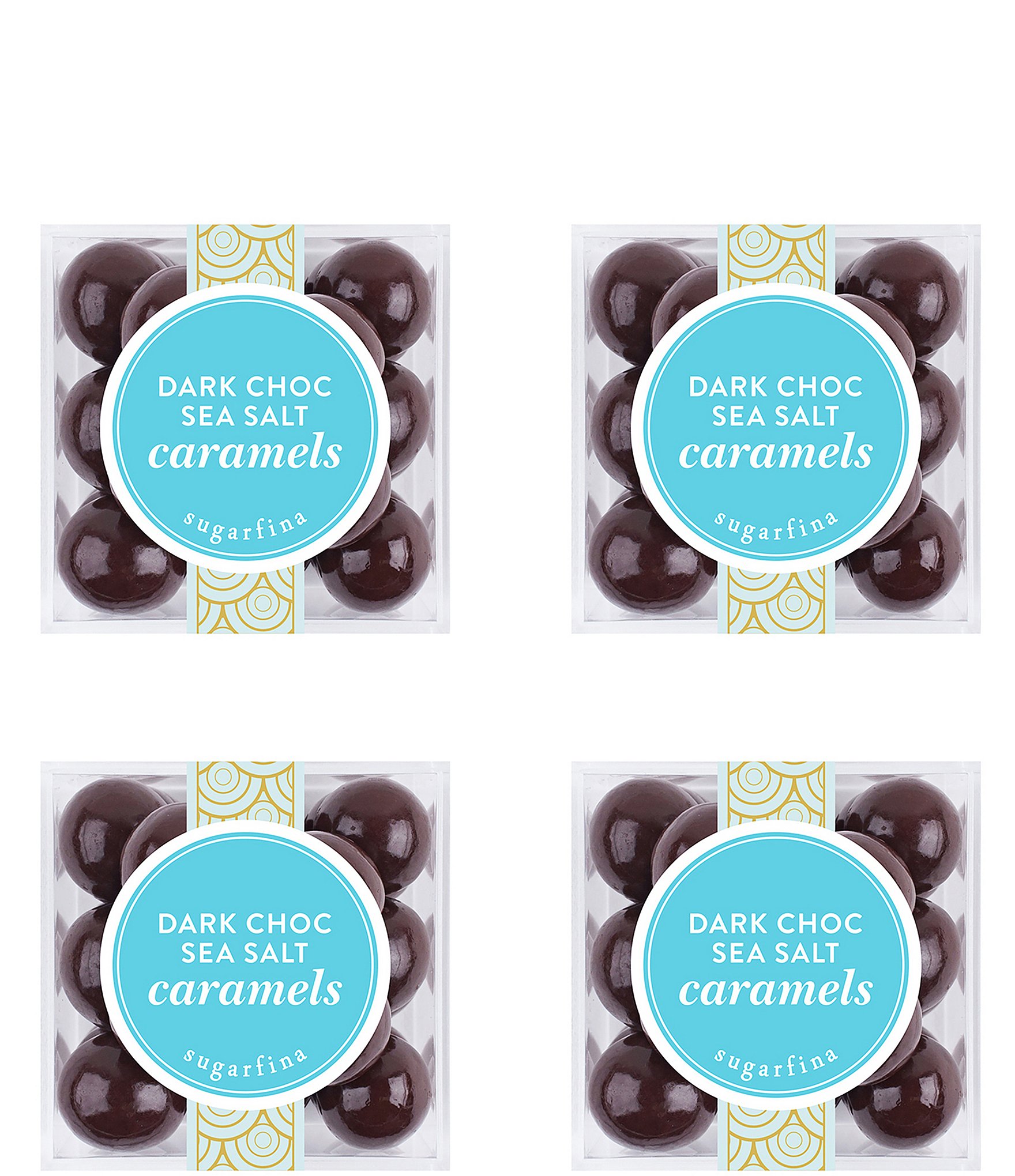 Sugarfina Dark Chocolate Sea Salt Caramel Small Cube 4-Piece Kit