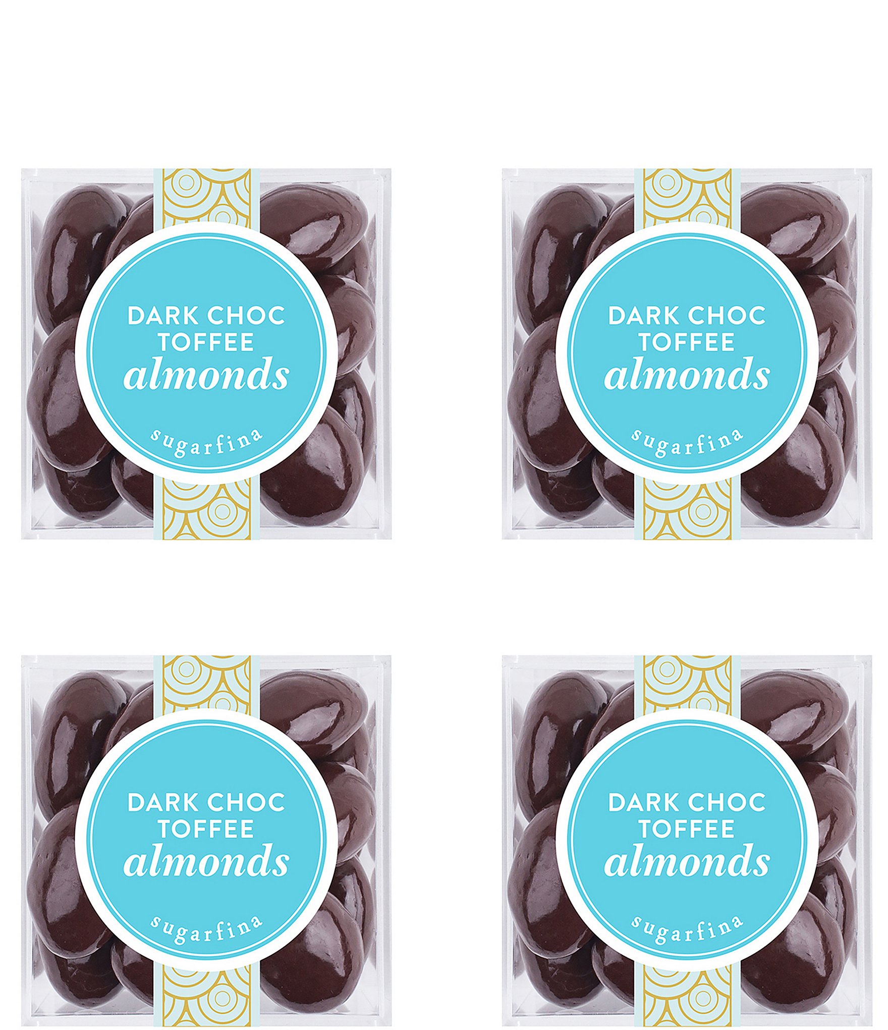 Sugarfina Dark Chocolate Toffee Almonds Small Cube 4-Piece Kit | Dillard's