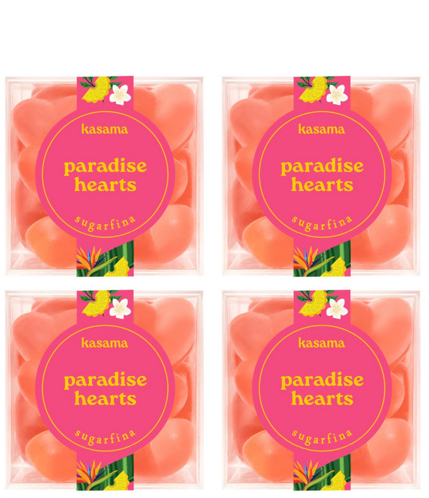 Sugarfina Paradise Heart Jellies Cube Kit, Set of 4